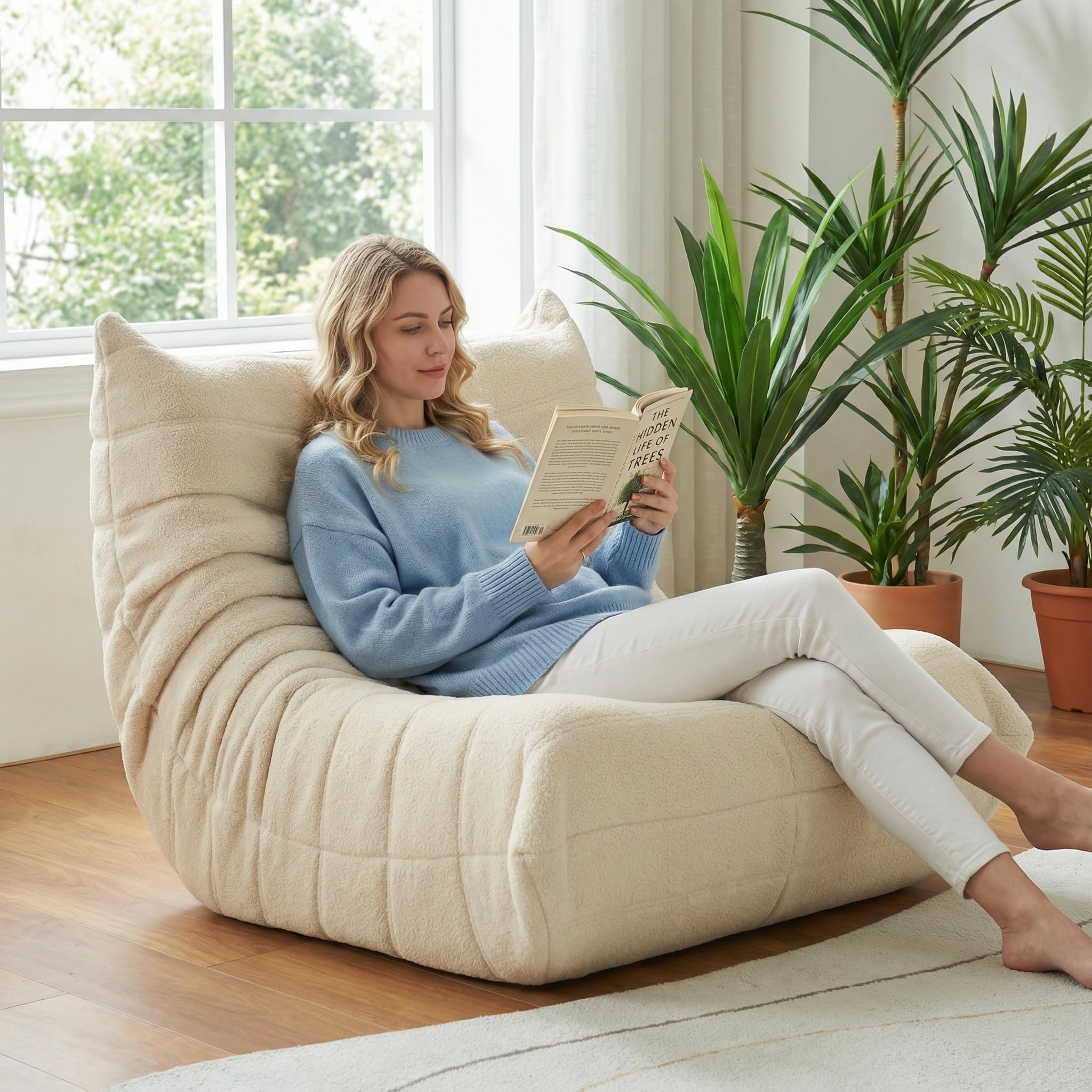 KeepGoon Chaise de sol pliable - Canapé paresseux - Chaise de méditation - Pouf - Canapé de sol - Fauteuil de relaxation - Coussin thaï pour les loisirs, la méditation pour la maison ou le bureau -