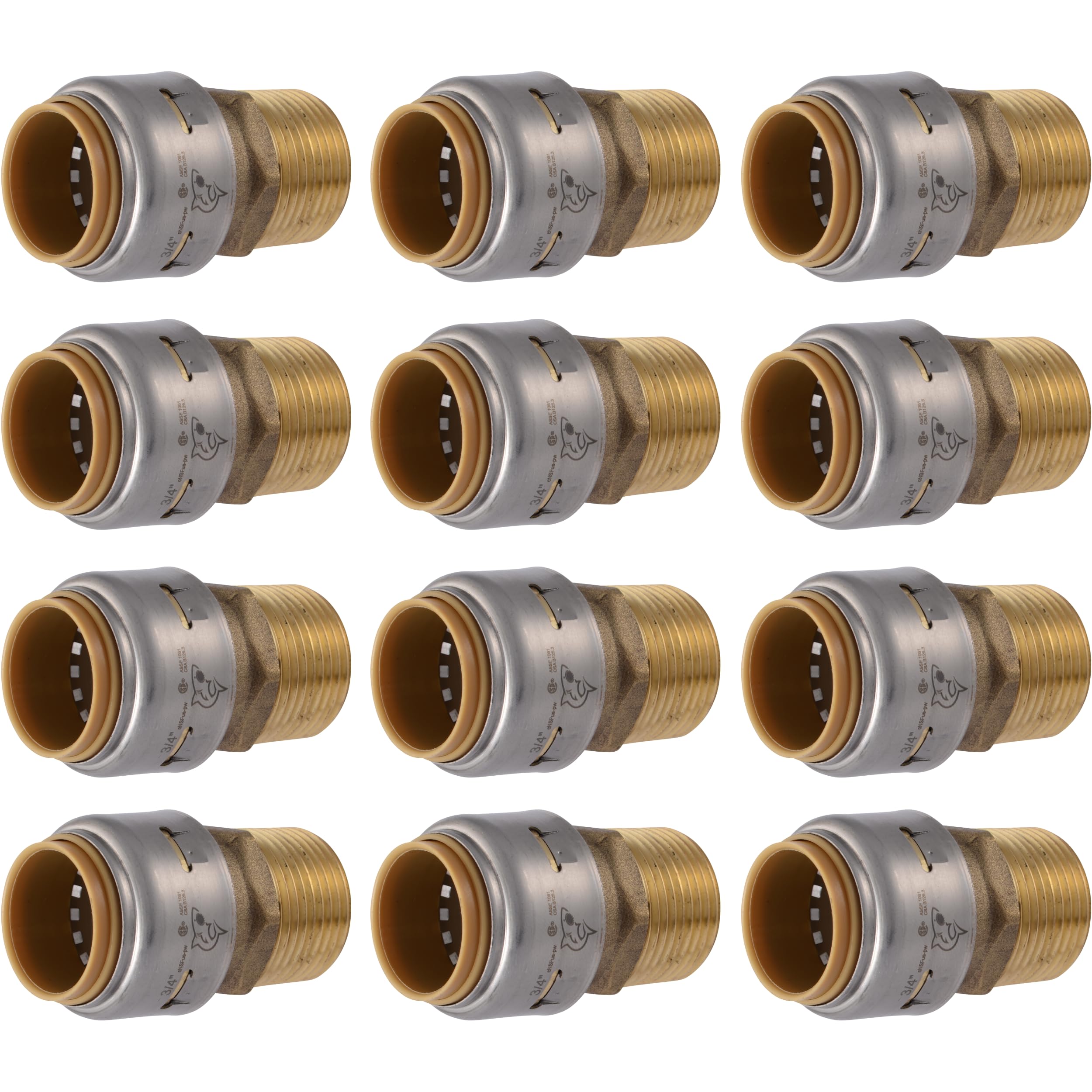 SharkBite Max 3/4 in. x 3/4 in. x 1/2 in. Push-to-Connect Brass Reducing Tee Fit