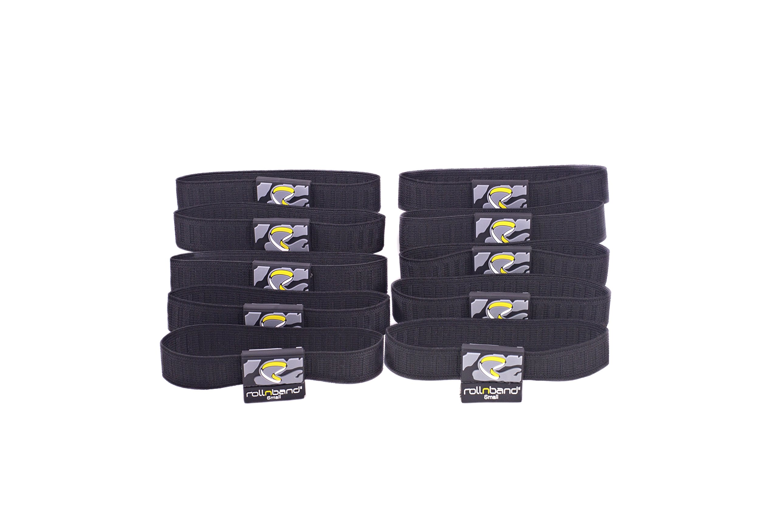 RB10SBLK Space Saving Travel Band, Black, Small (10-Pack)