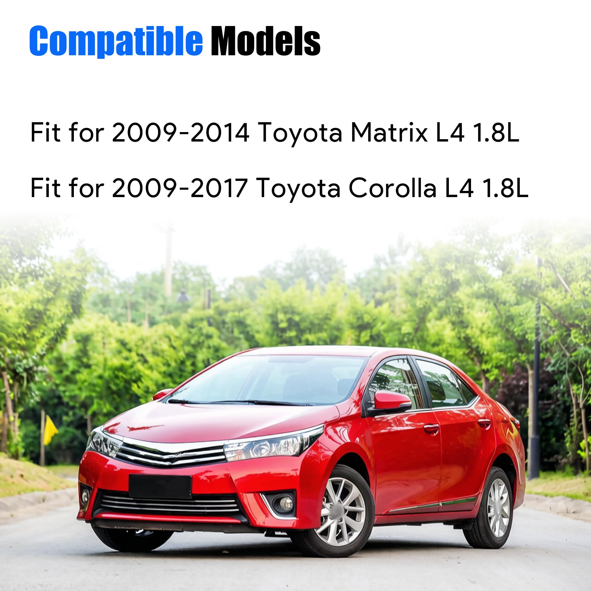 Juego de manguera de aluminio para salida de agua del radiador del motor, compatible con Toyota Corolla 2009-2017 Toyota Matrix 2009-2014, reemplaza # 16577-0T030 16577-22040 16577-22H02