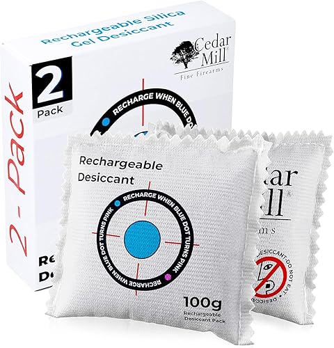 Paquete de desecante recargable Absorbedor de humedad reutilizable para cajas fuertes para armas, estuches de armas, armario, coche, RV y
