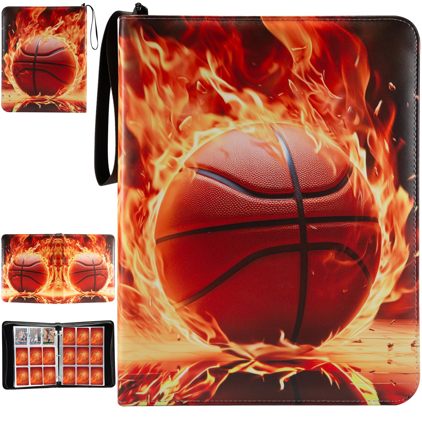 Amazon.com: Basketball Card Binder with Sleeves, 900 Pocket Basketbal Card  Holder for Trading Cards, 9 Pocket with 50 Removable Sleeves Zipper Book  Folder Collector Album 3 Ring Binder Organizer : Everything Else