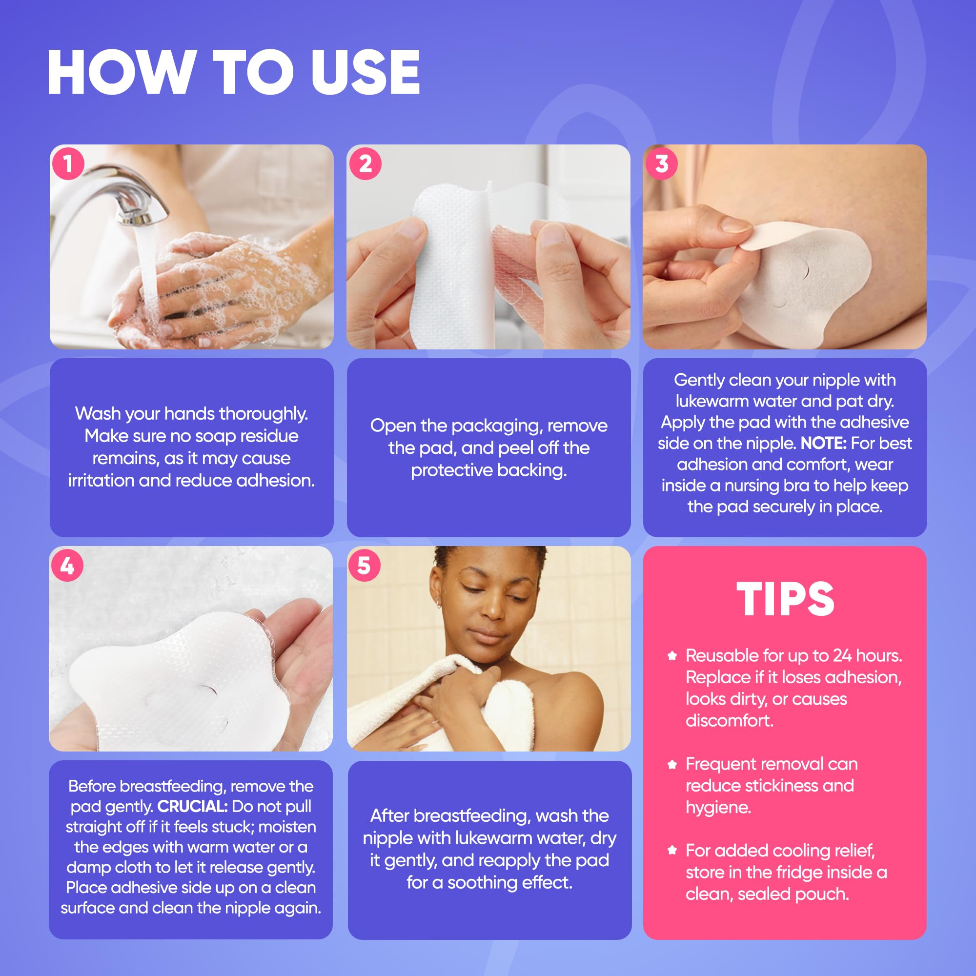 Livaclean Health Hydrogel-Nippel-Pads zum Stillen mit Lanolin von Livaclean Health, Stilleinlagen zur Beruhigung von wunden Brustwarzen, kühlende Nippel-Pads für Hydration, Still-Essentials