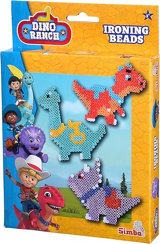Miniatura 7 de Simba 109312607 Dino Ranch Ironing Beads, 2,000 Beads, 1 Pegboard, Templates, from 6 Years, Multicoloured