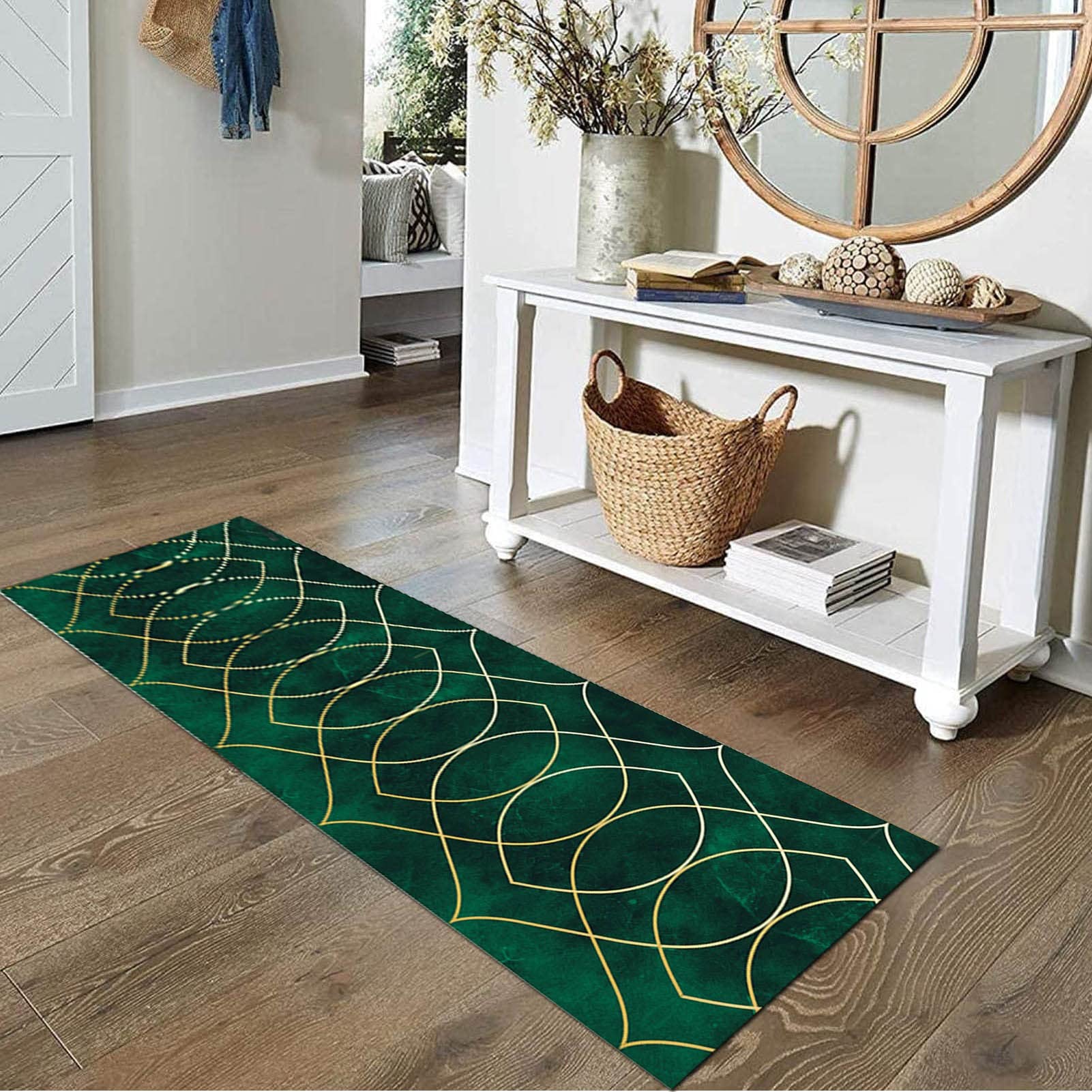 Tappeto lungo antiscivolo lavabile per corridoio, cucina, corridoio, scale, 80 x 450 cm (100 cm, 1,5 m, 2 m, 250 cm, 300 cm, 4 m, 5 m, 6 m)