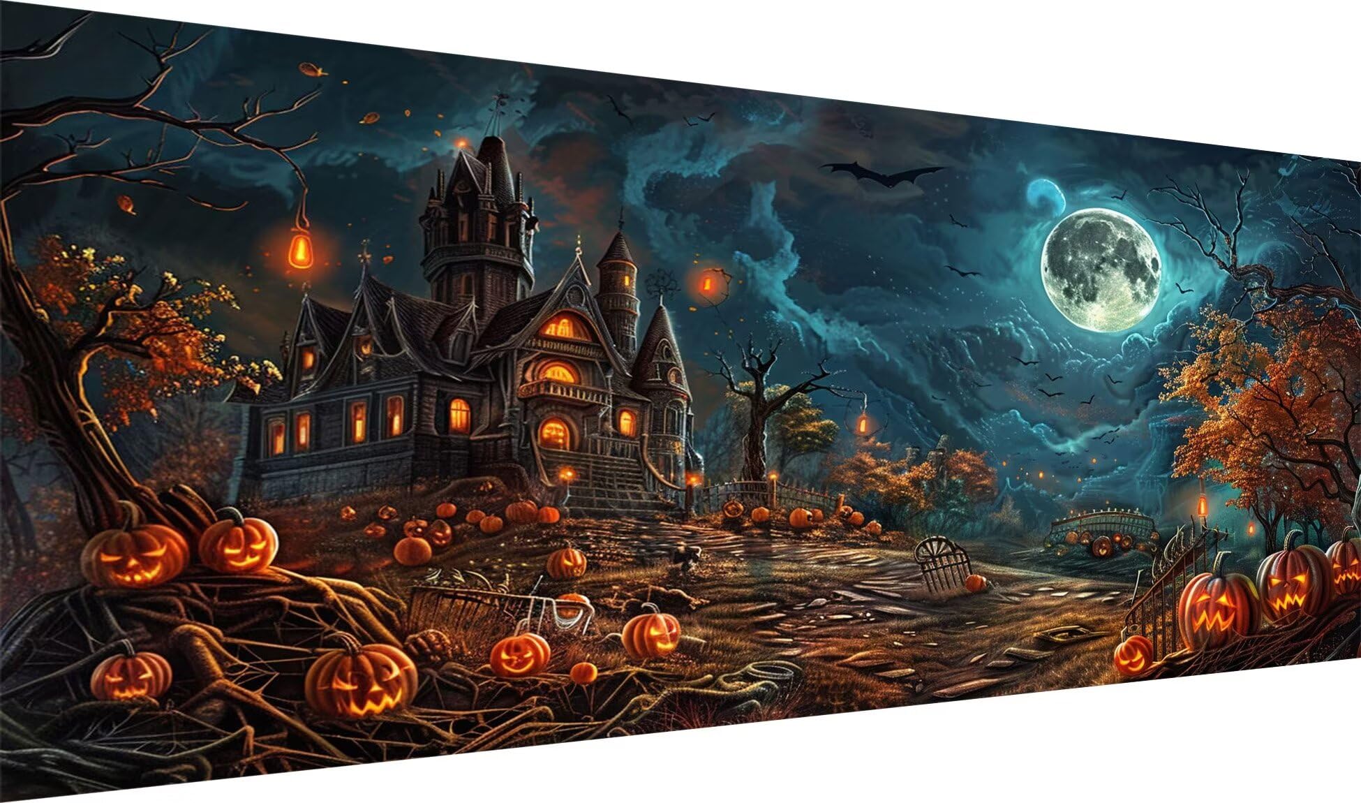 ハロウィン ダイヤモンドアートキット【完成品】 Amazon | ダイヤモンドアート キット 月 DIY ダイヤモンド塗装 手芸