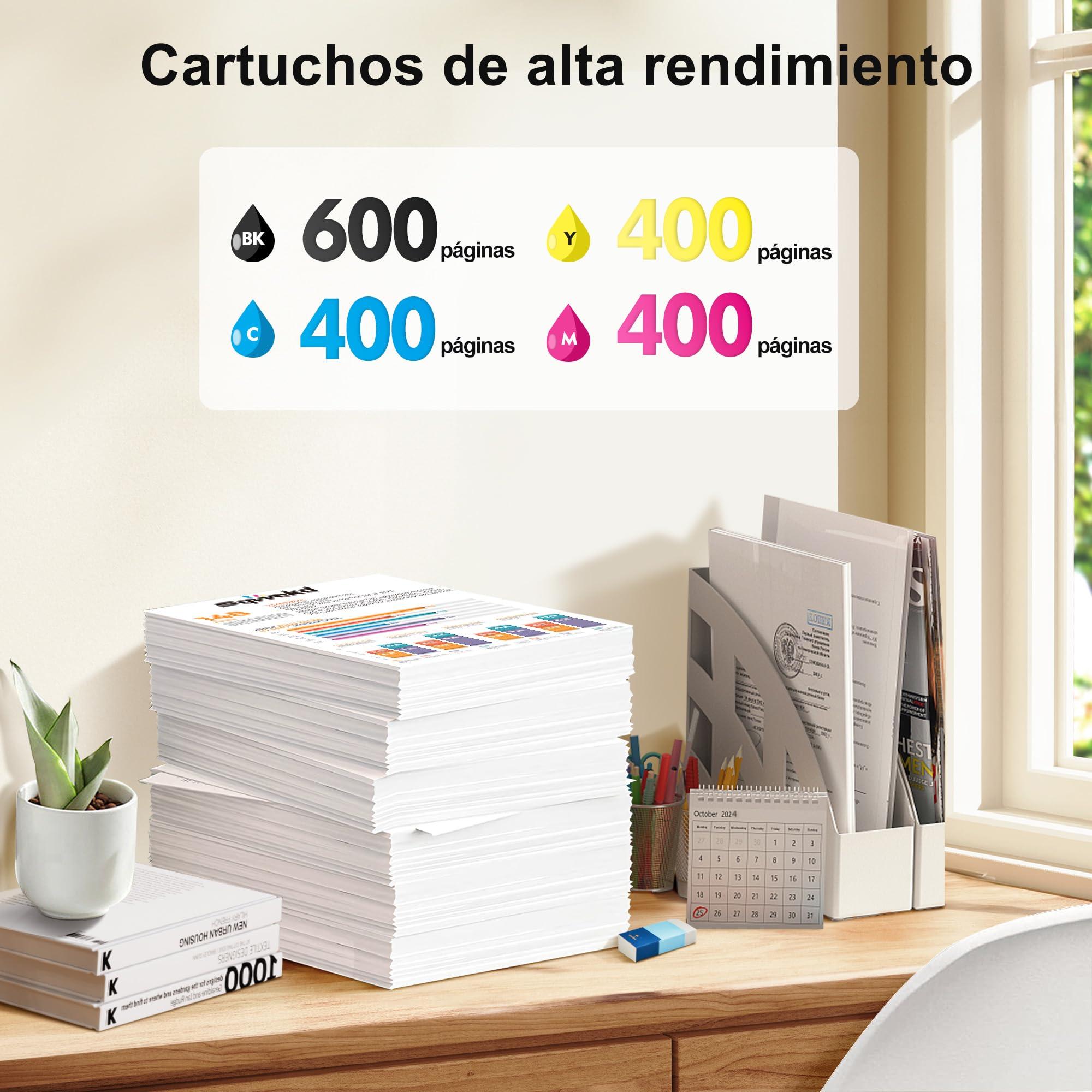 Cartucho Compatible para Epson 604XL Negro Cian Magenta Amarillo 4 Negro 2 Cian 2 Magenta 2 Amarillo
