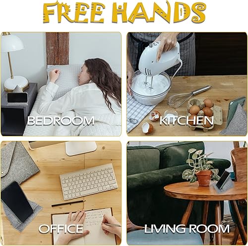 Miniatura 6 de WARMTONE Soporte para teléfono celular para cama, soporte para teléfono, bolsas de frijol, almohadas de tela suave, portátiles para viajes,