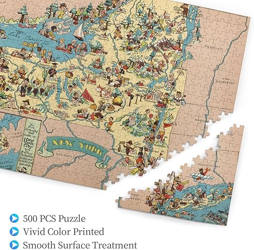 Miniatura 10 de Rompecabezas de madera de 500 piezas de Dakota del Norte, desafiante del estado de EE. UU., regalo para adultos, novio, novia