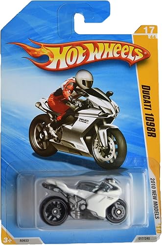 Hot Wheels Ducati 1098R 2010 New Models Series White Ducati 1098R 1:64 Escala coleccionable Die Cast Car #17/44