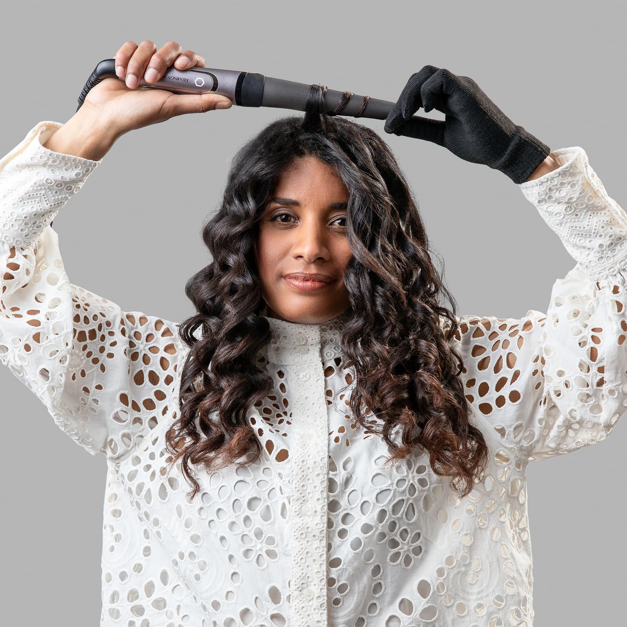 Remington Rizador cónico [19-32 mm, Intelligent StyleAdapt™ ajusta el calor al cabello] PROluxe You (cerámica y diamante, 9 ajustes de 130-210 °C, calentamiento rápido, rizos duraderos) CI98X8