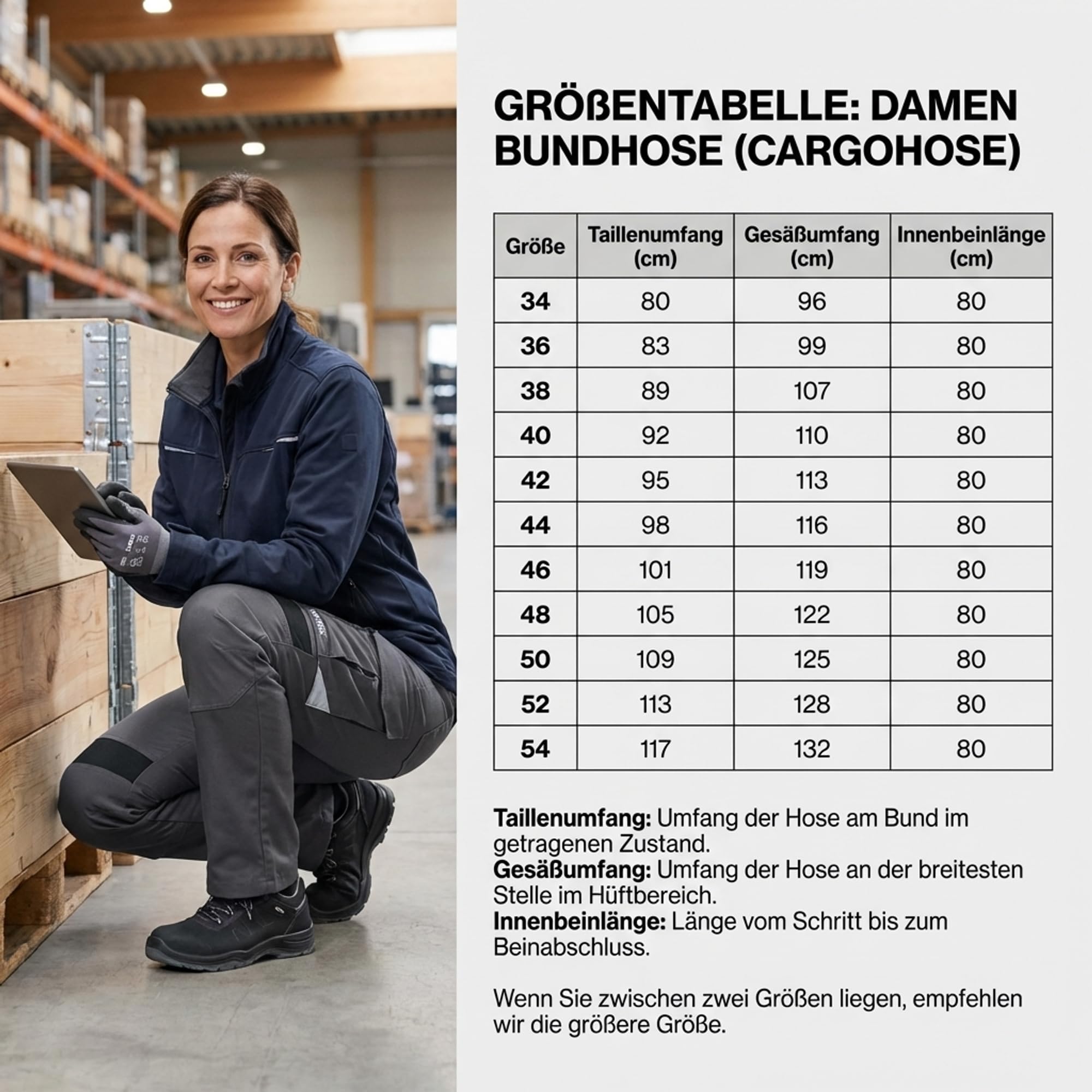 Uvex SuXXeed Industry - Pantalones de trabajo para mujer, con elásticos y bolsillos acolchados en las rodillas