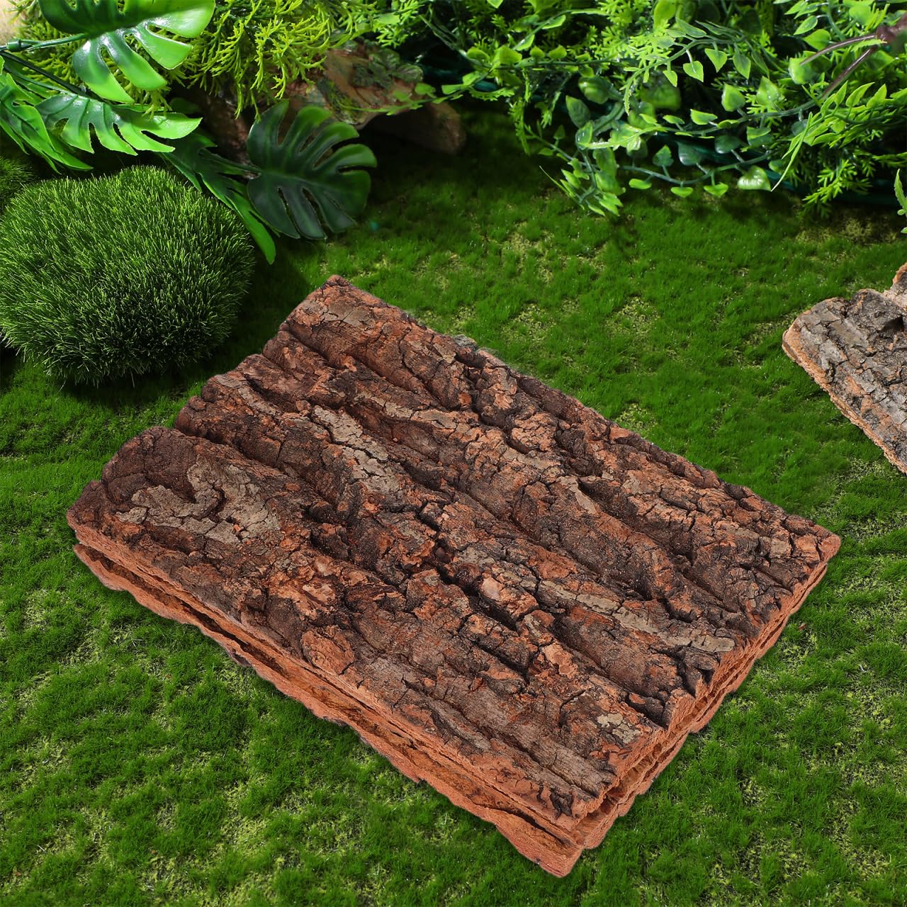 POPETPOP Decoración de Pared de Corteza de Reptil: 6 Piezas de Fondo de terrario de Reptiles, Fondo de terrario de Corcho, decoración de hábitat de Reptiles, tapete de Gateo de Mascotas para,