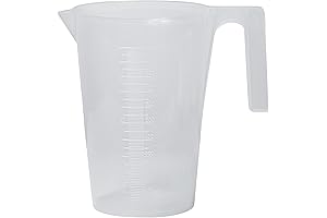 SP Bel-Art Tall Form 1000ml Polypropylene Graduated Pitcher with 10ml Graduation (F28991-0000)