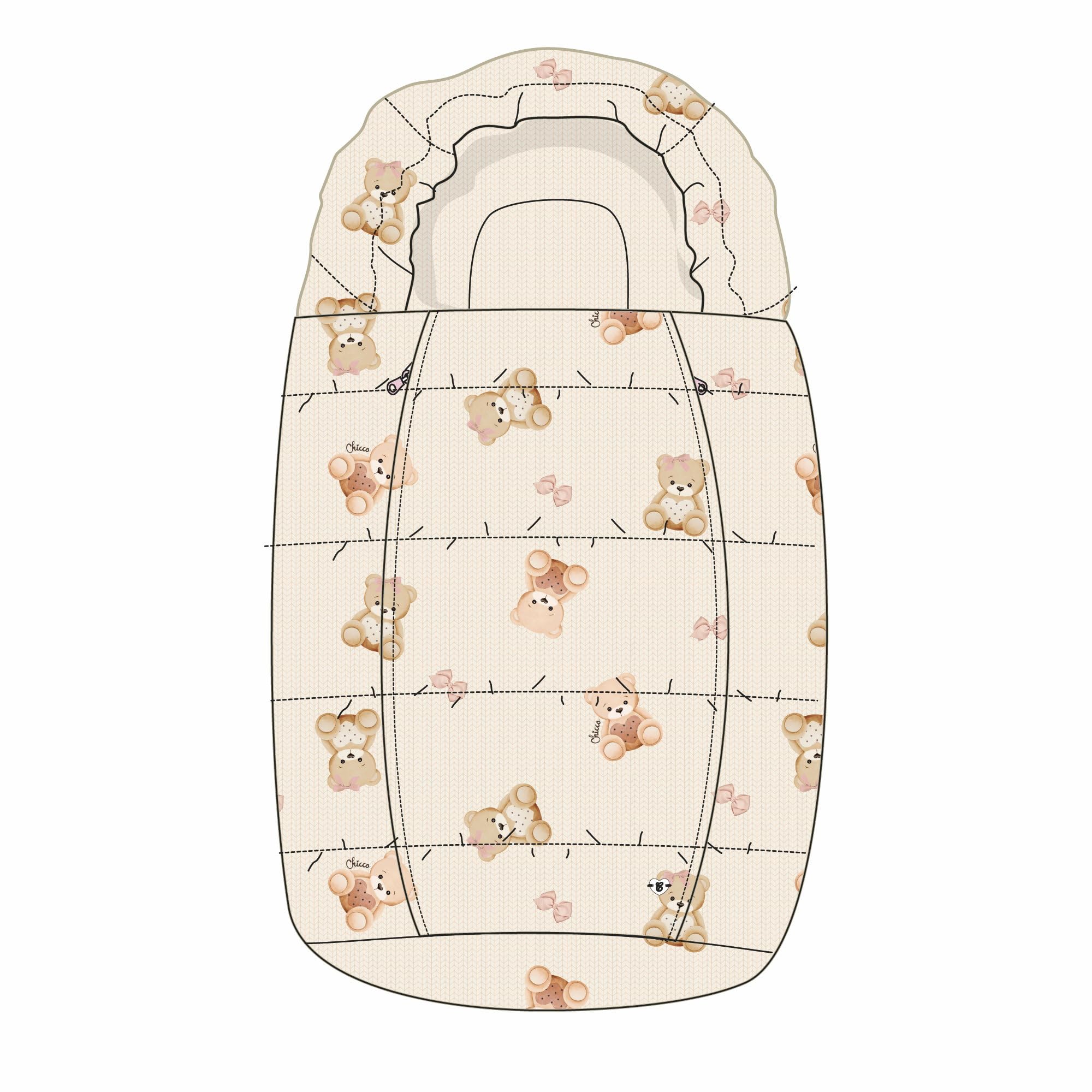 Chicco, Winterschlafsack, gefüttert, Einheitsgröße, cremeweiß, One size
