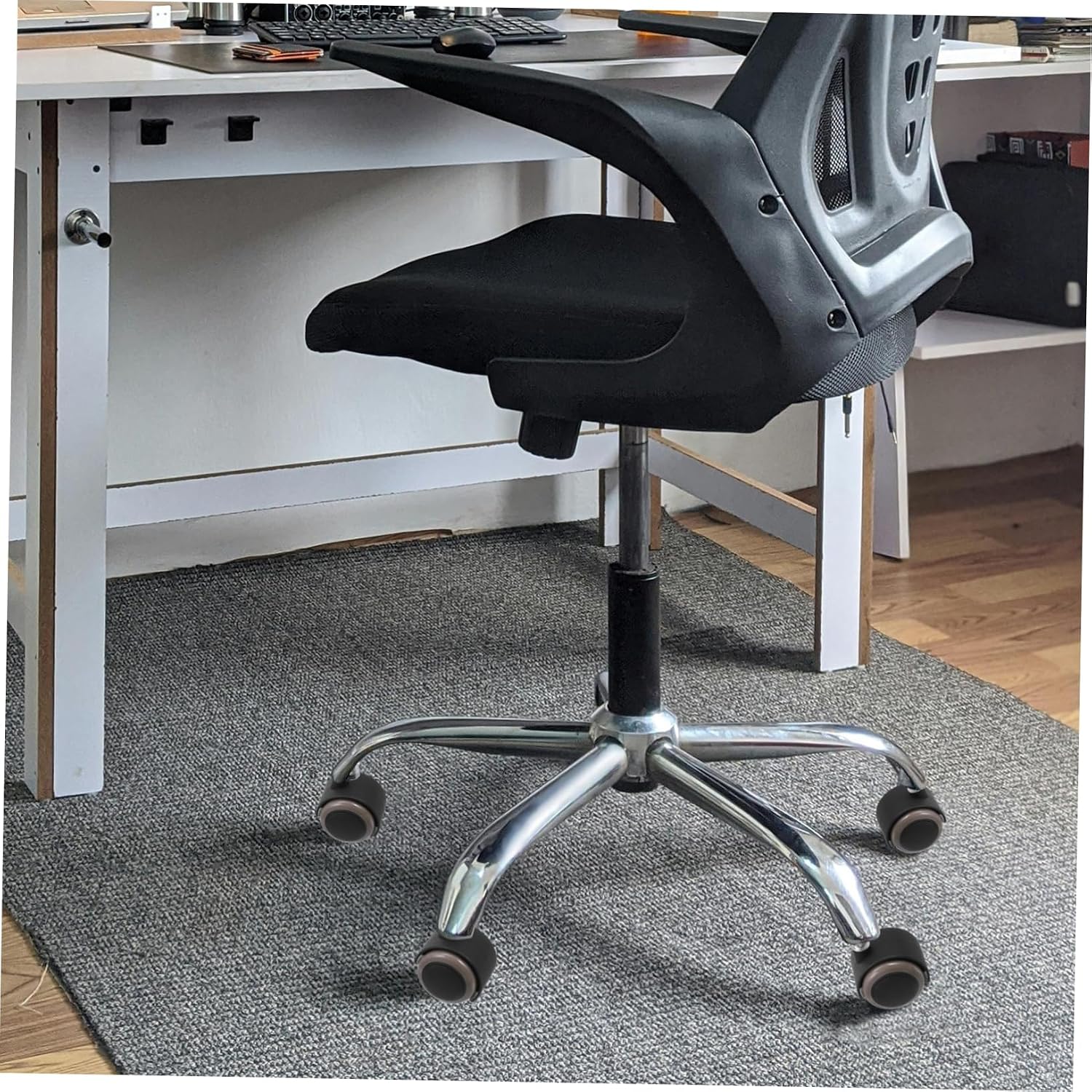 GARVALON 10pcs Grey Caster Wheels Mute Directional Rollers for Furniture Shock-Absorbing and Wear-Resistant Replacement for Office Chairs and Sofas