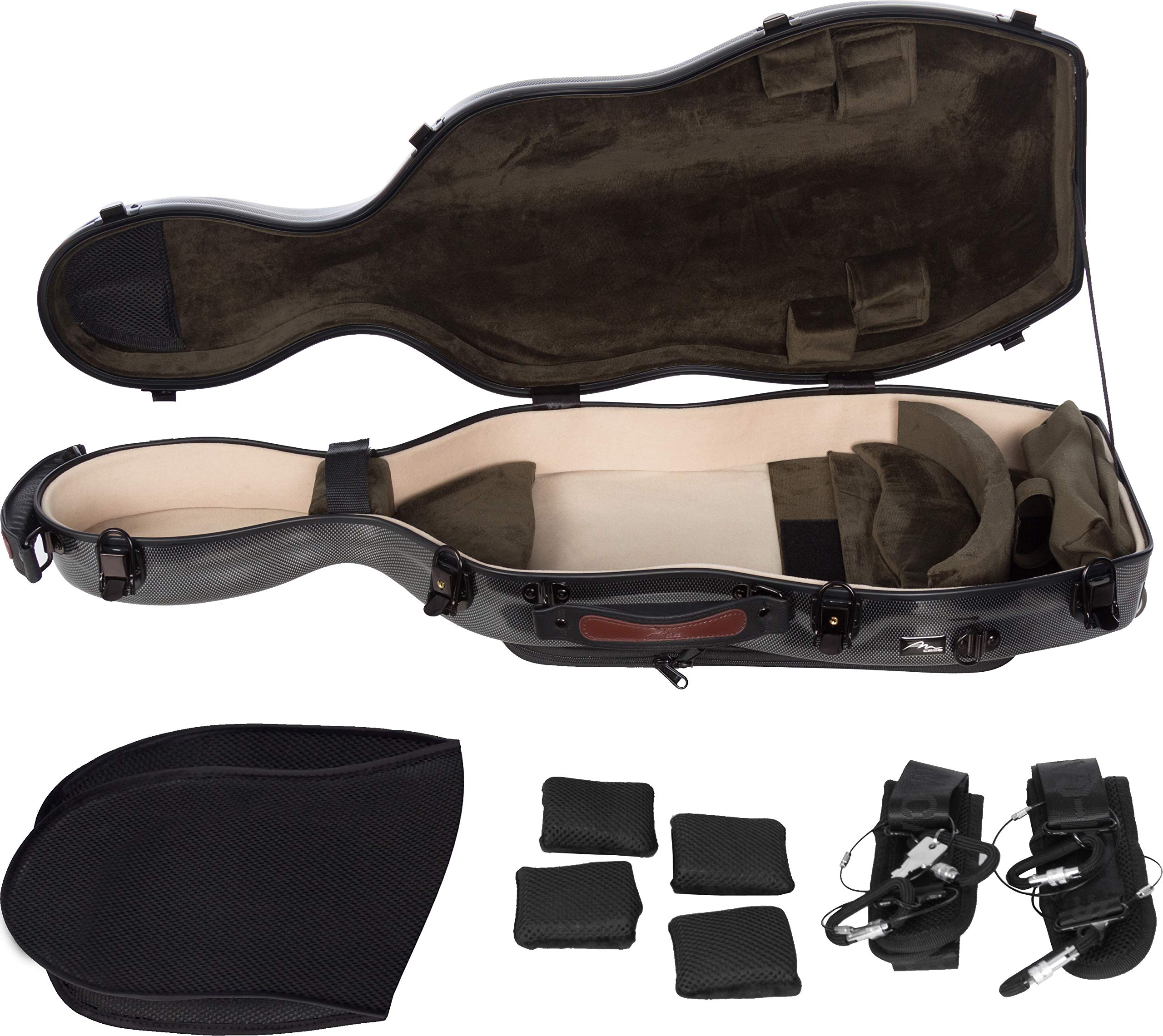 M-Case Custodia per Viola Fiberglass 38-43 Ultra Light point nero - oliva borsa musicale