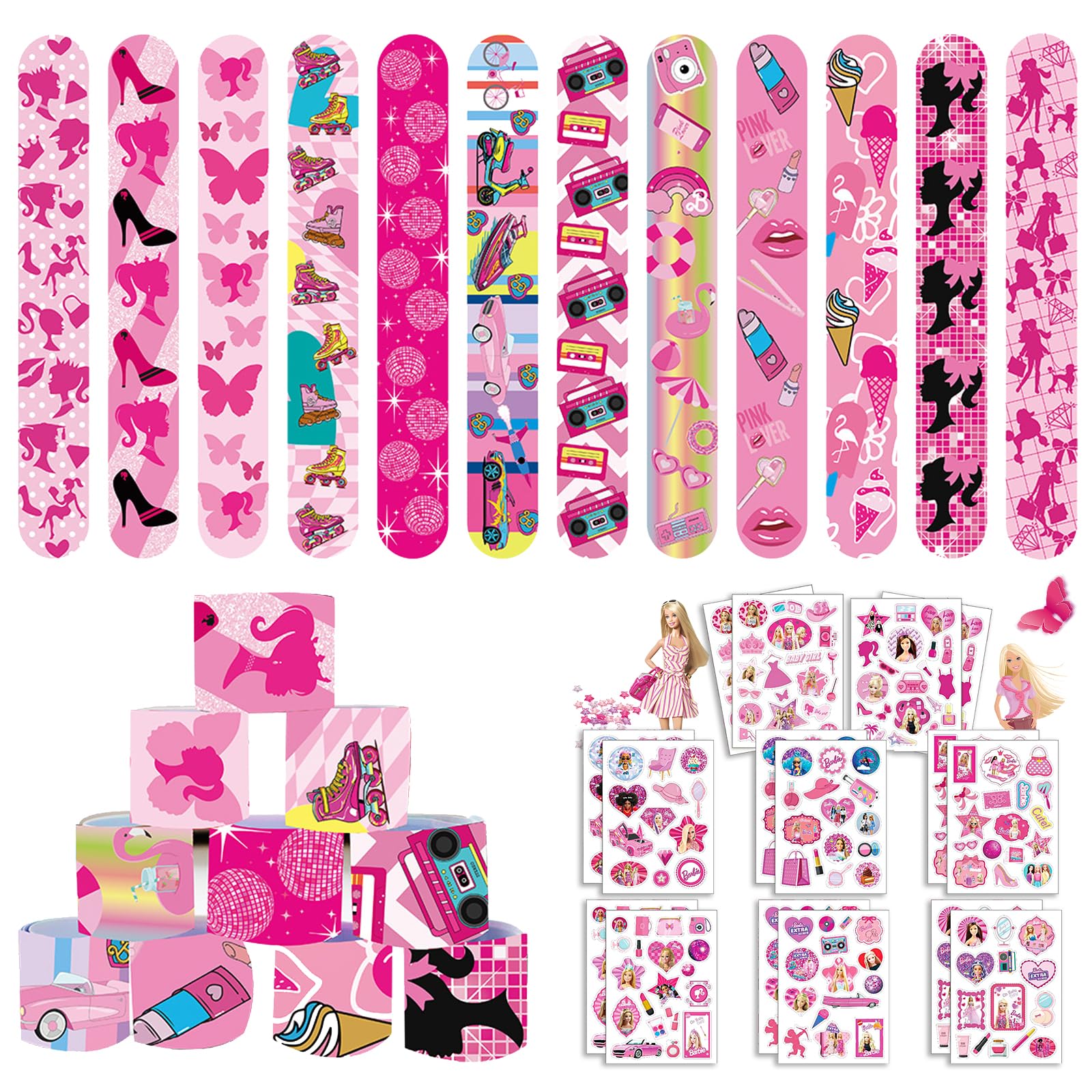 Set 86 Regalini Compleanno Bambini - Braccialetti, Timbri, Portachiavi E Adesivi A Tema Mario - Foto 2