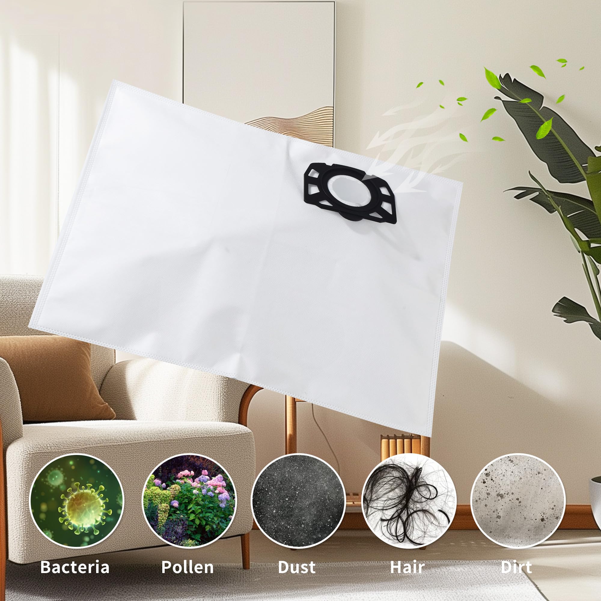 10 Remplacement Sac Pour Aspirateur Karcher WD3 WD2 Plus KWD1 KWD2 KWD3 MV3 SE4001 SE4002 KFI 357 | Leroy Merlin