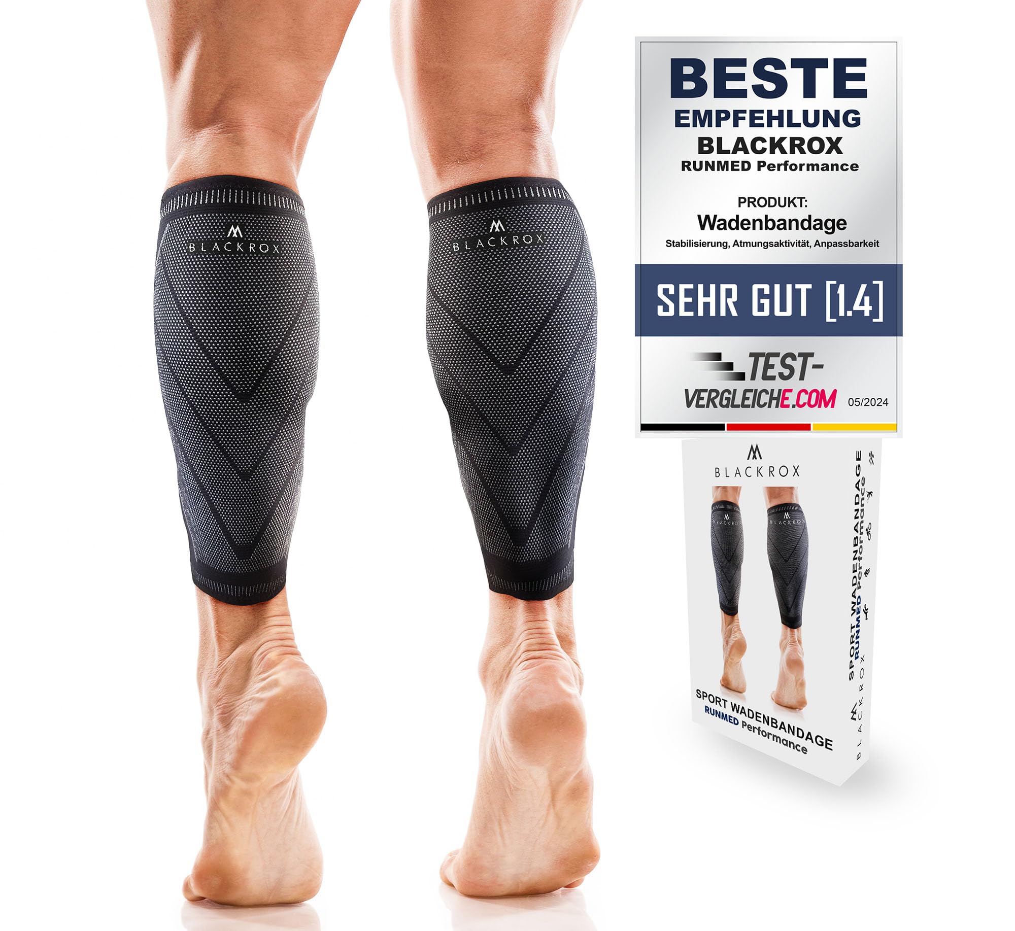 Manchons De Mollet 2XU Performance Run Compression - Taille XL, Titanium/Black