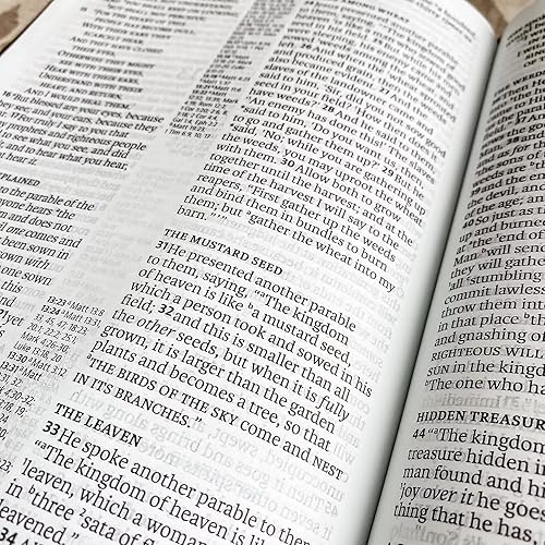 Miniatura 7 de Hand Lettered and Laser Engraved NASB Bible, Large Print Reference Bible, Brown Leather Cover, Personalized Custom Name Engraving Available