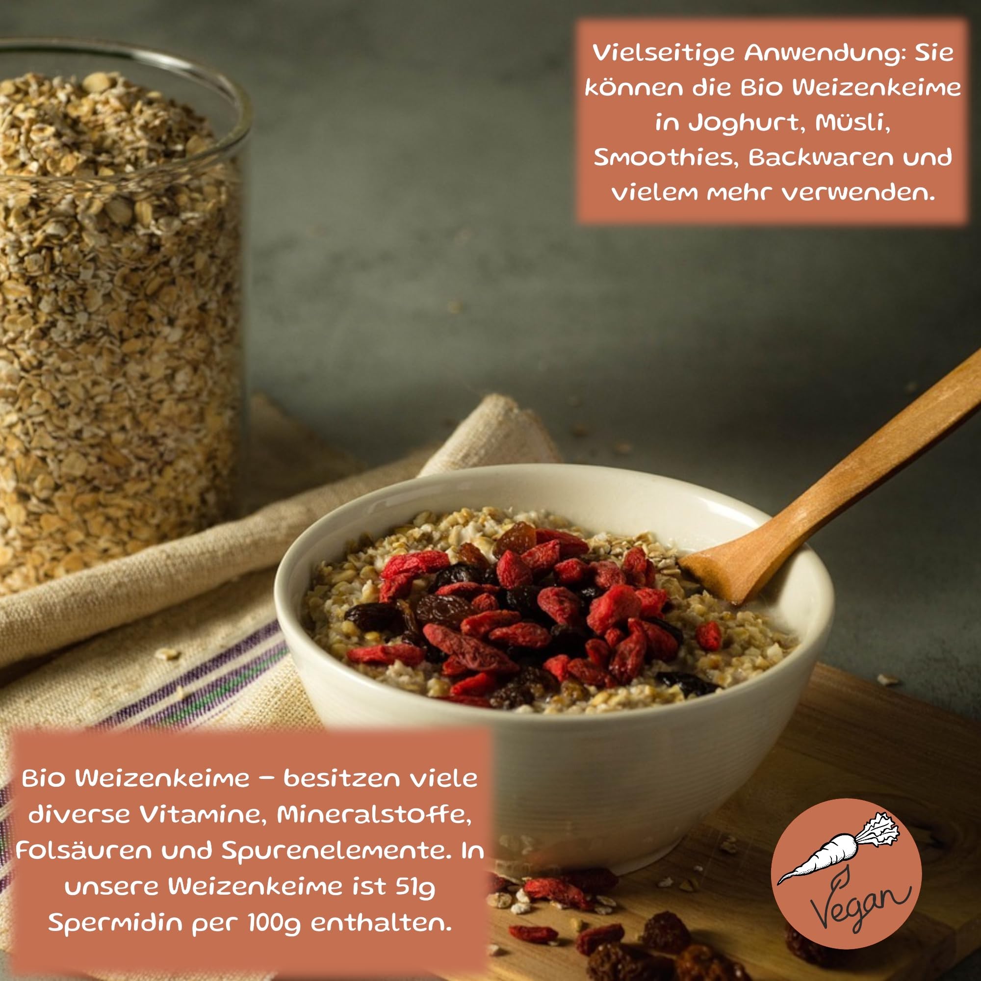 Bio Weizenkeime - vegan, 100% natürlich regionales österreichisches Superfood 5kg