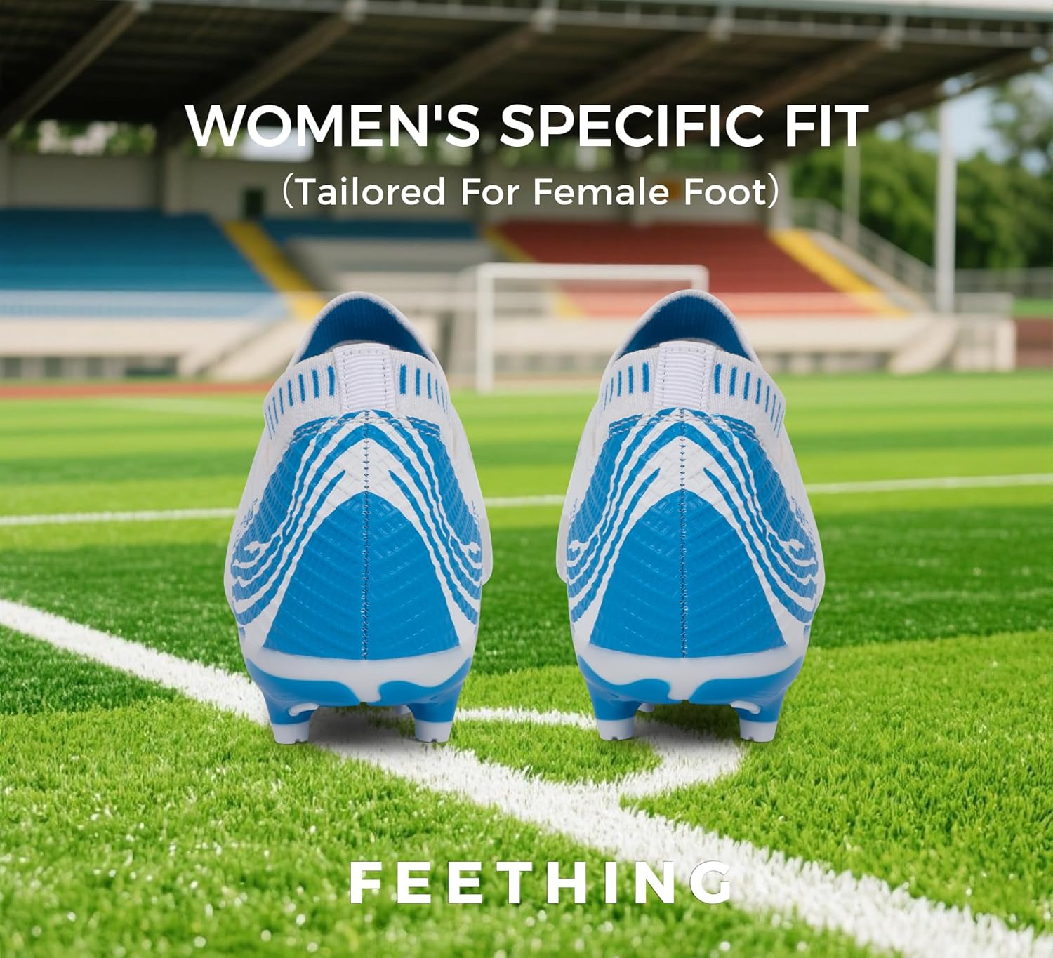Womens Soccer Cleats Firm Ground Outdoor Athletic Football Boots Lightweight Soccer Shoes for Youth Girls - Image 9
