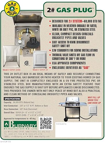 Miniatura 5 de Manufacturing Ltd 2 # Enchufe de gas de PVC, gris, 2 PSI, entrada NPT de 1/2 '', salida de desconexión rápida de 3/8 ''