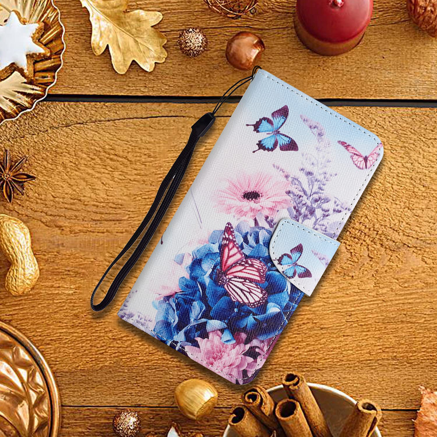 Cover In Pelle Magnetica A Libro Per OPPO A74 4G / F19 – Con Portafoglio E Supporto, Design Albero Rosso