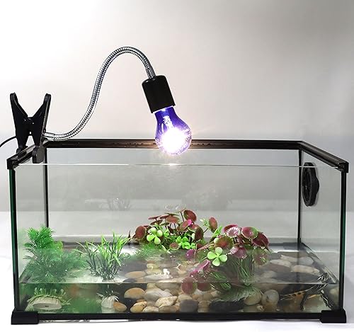 Miniatura 7 de Lámpara de calor de reptiles regulable, luz diurna de 25 W, bombilla de reptil azul que atenúa la luz para reptiles, paquete de 2