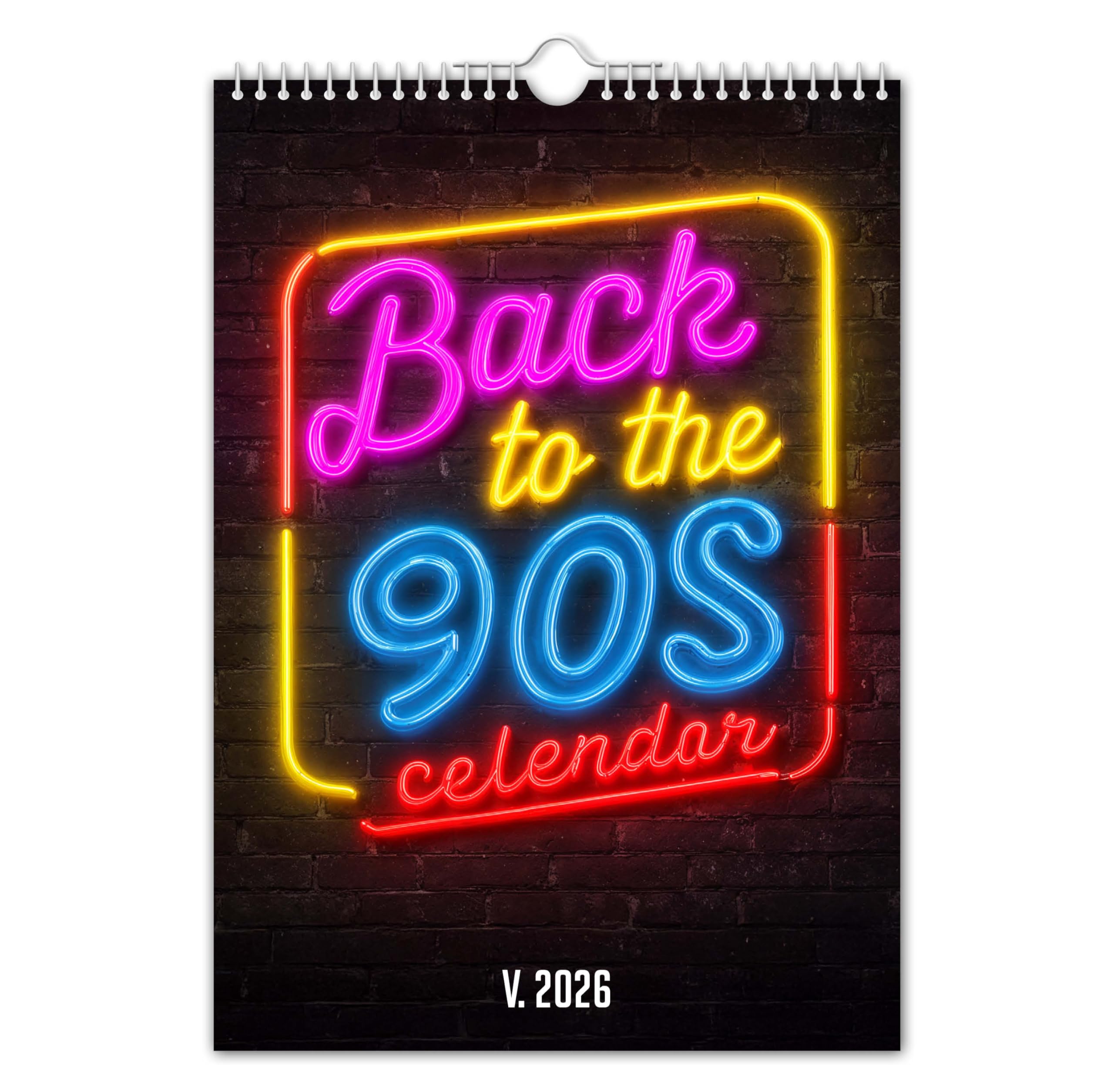 The Calendar King // Back to the 90's - 2026 Wall Calendar (Full Colour, A3 Size)