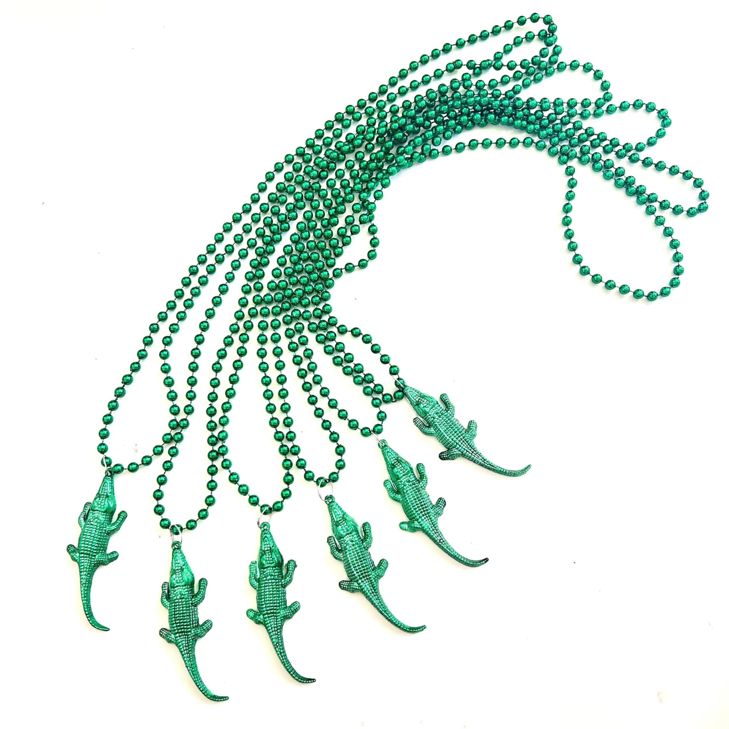 12 perline di coccodrillo Mardi Gras alligatore per mardi gras decorazioni per feste