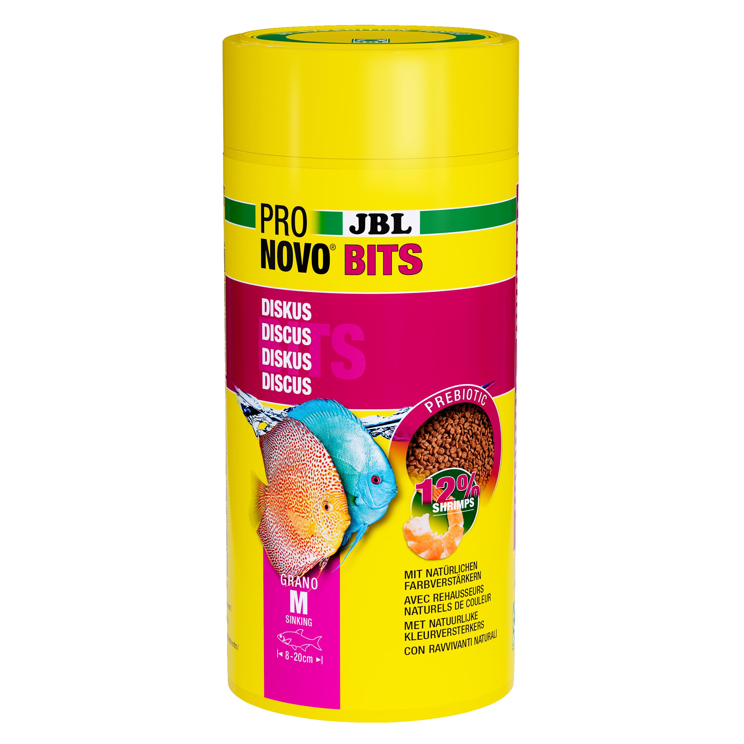 JBL Pronovo Bits Grano, Main Food for Discus and Cichlids from 8-20 cm, Fish Food Granules, Size M, 1000 ml — image 1