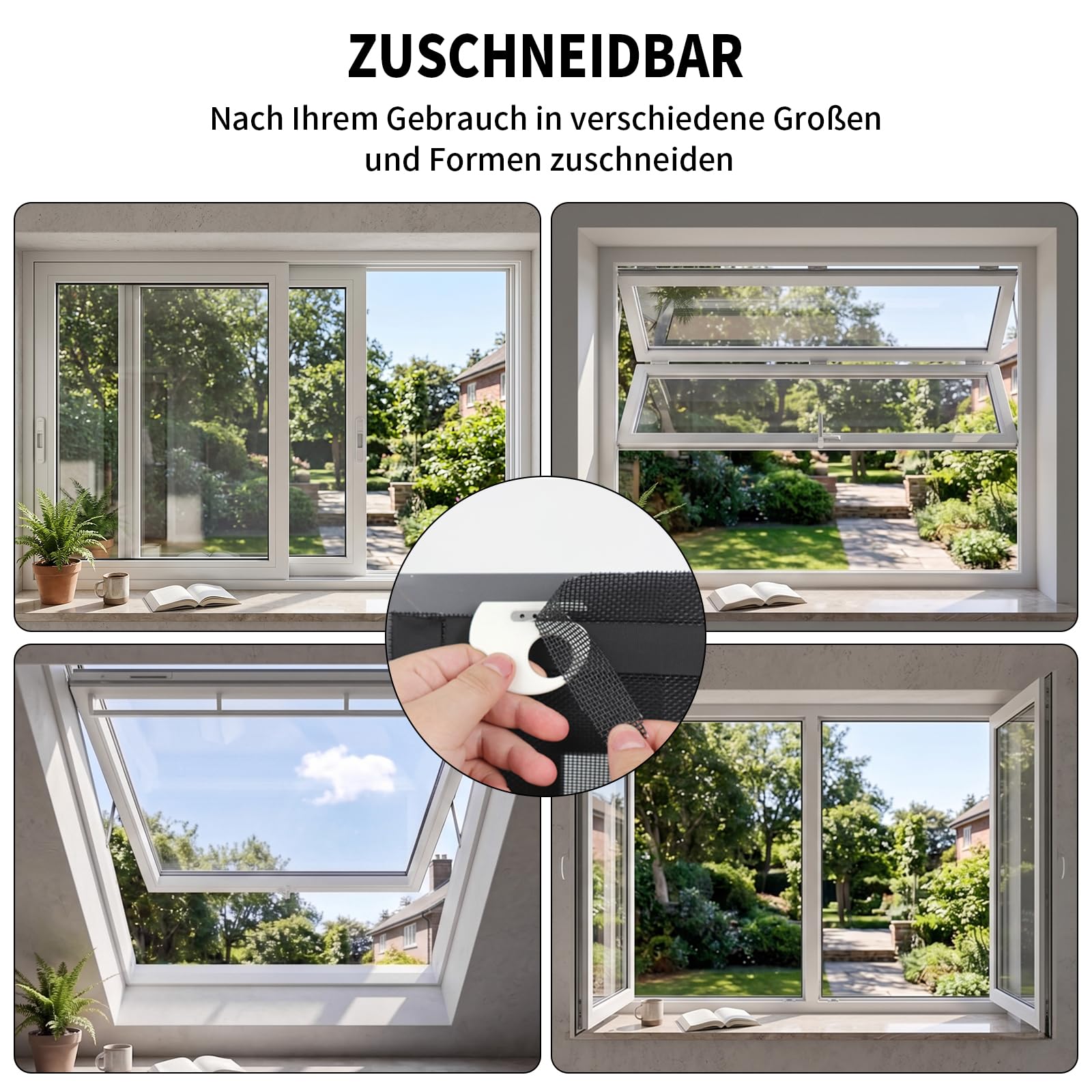 BKSAI Katzennetz Fenster Fliegengitter Katzensicher Katzengitter Ohne Bohren Katzennetz Kratzfest Katzenschutz Fenstergitter Stabil für Fenster Dachfenster Balkontür 130X150CM