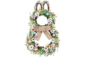 Sggvecsy 25 Inch Easter Wreath for the Front Door