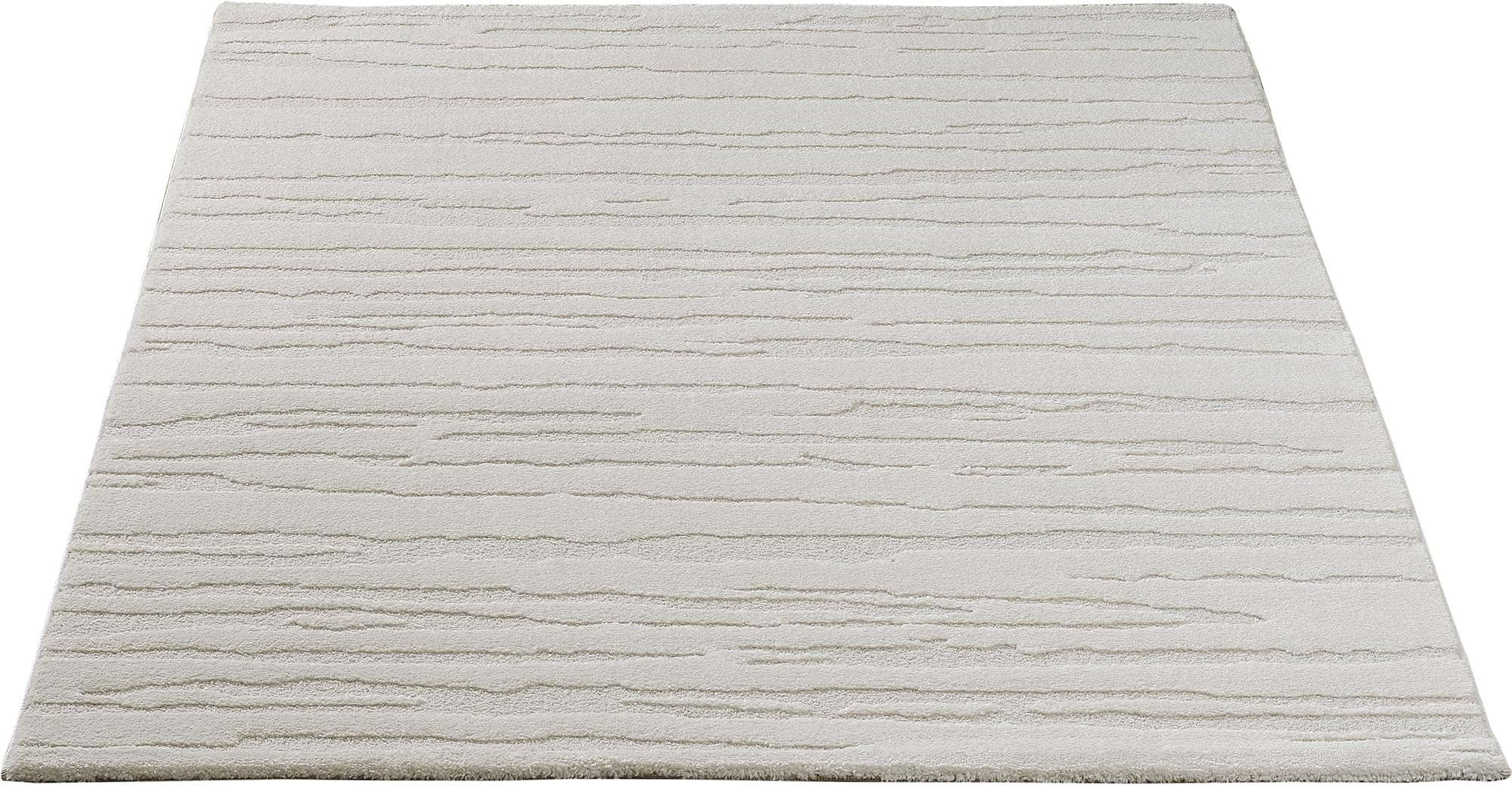 the carpet Everest - Tappeto soggiorno moderno pelo corto con effetto ad alta profondità, effetto 3D, alta densità e piacevolmente morbido, design astratto, crema, 240 x 340 cm