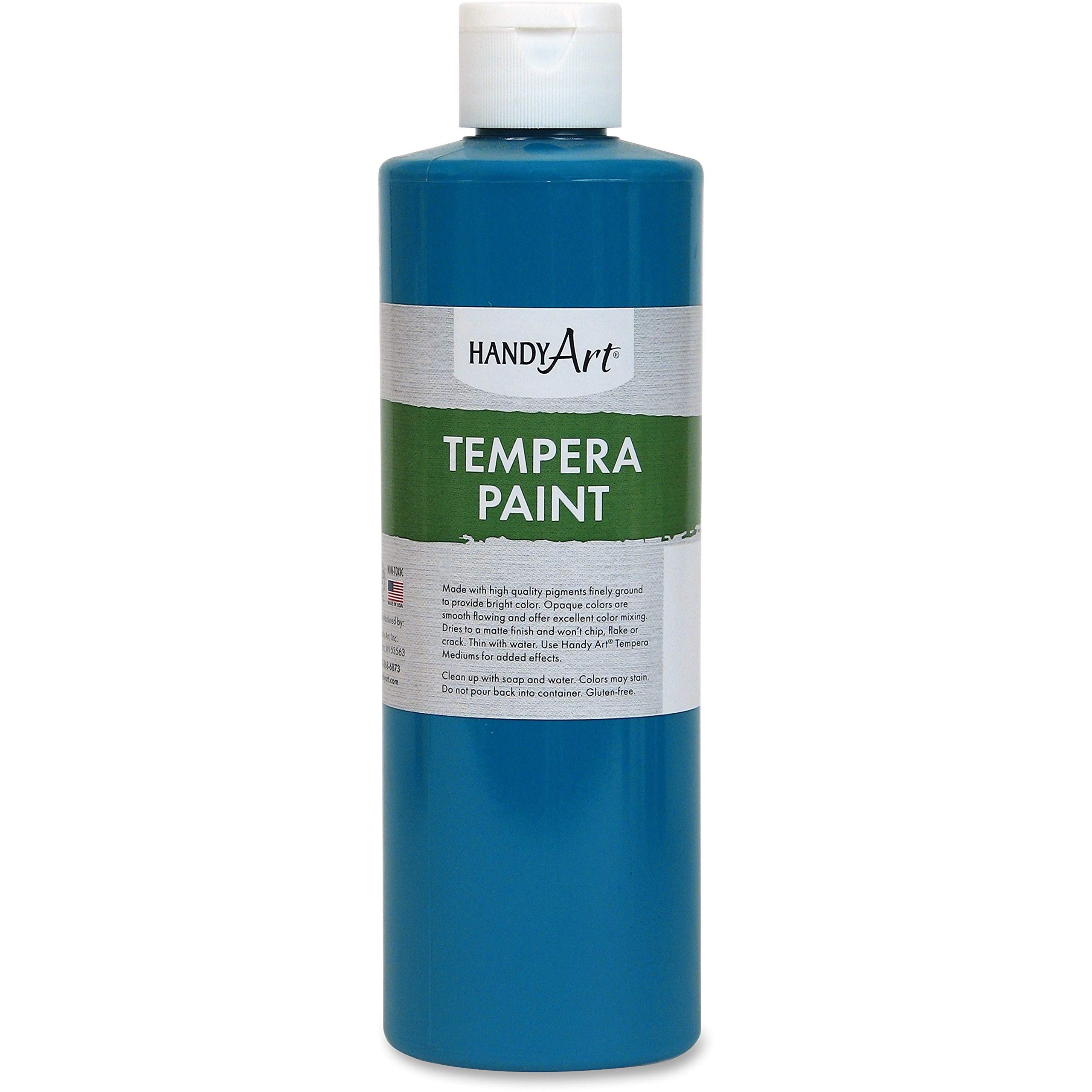 Handy Art Premium Tempera Paint, Blue, 16 oz Pint Bottle — view 12