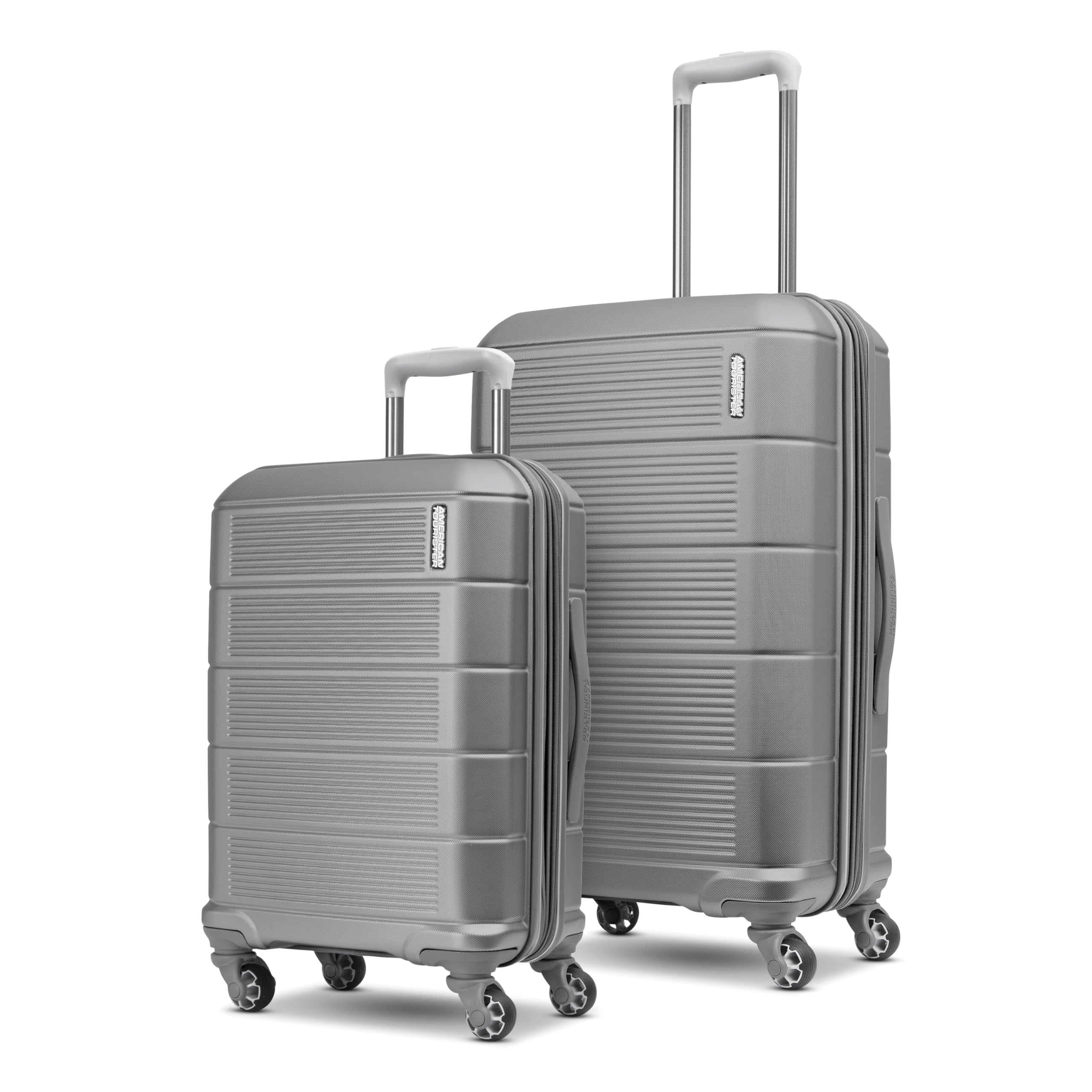 Stratum 2.0 Expandable Hardside Luggage with Spinner Wheels, 2PC SET 20/24, Silver
