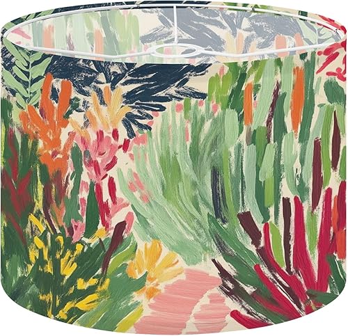 Miniatura 15 de Pantallas de lámpara naranja de mediados de siglo años 70 y 80 retro Morden abstracto geométrico, pantallas decorativas bohemias, 1 paquete de Multi