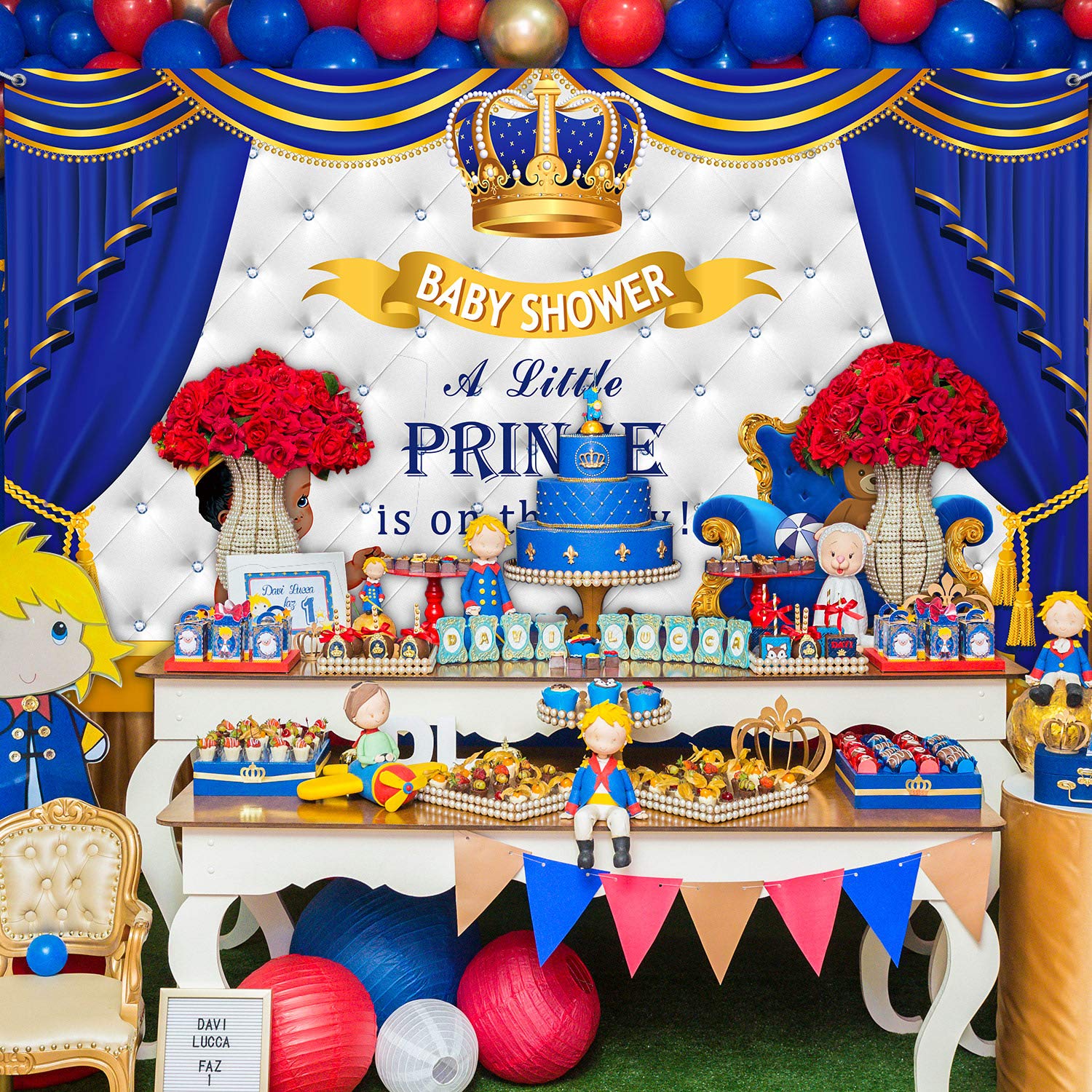 Buy Royal Prince Baby Shower Decoration for Boys, Royal Blue Baby