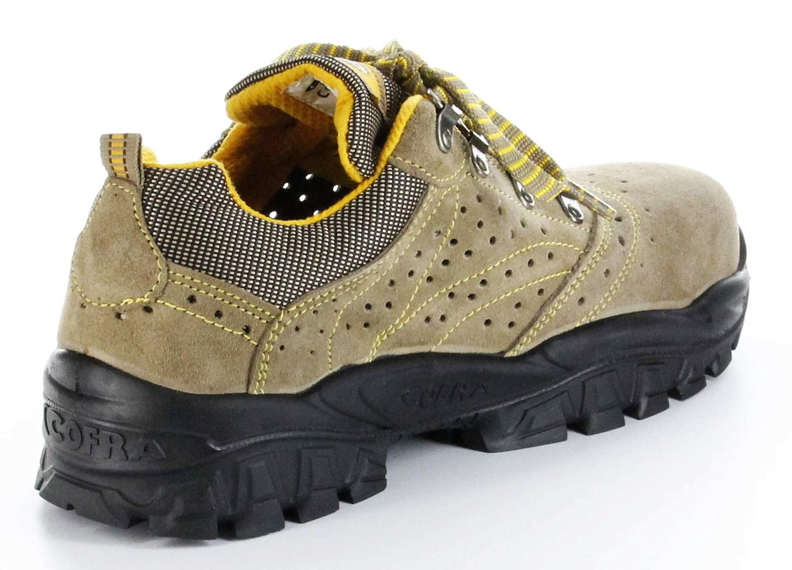 Cofra New Nilo S1 P SRC, Zapatos de Seguridad, Beige/Amarillo, 45