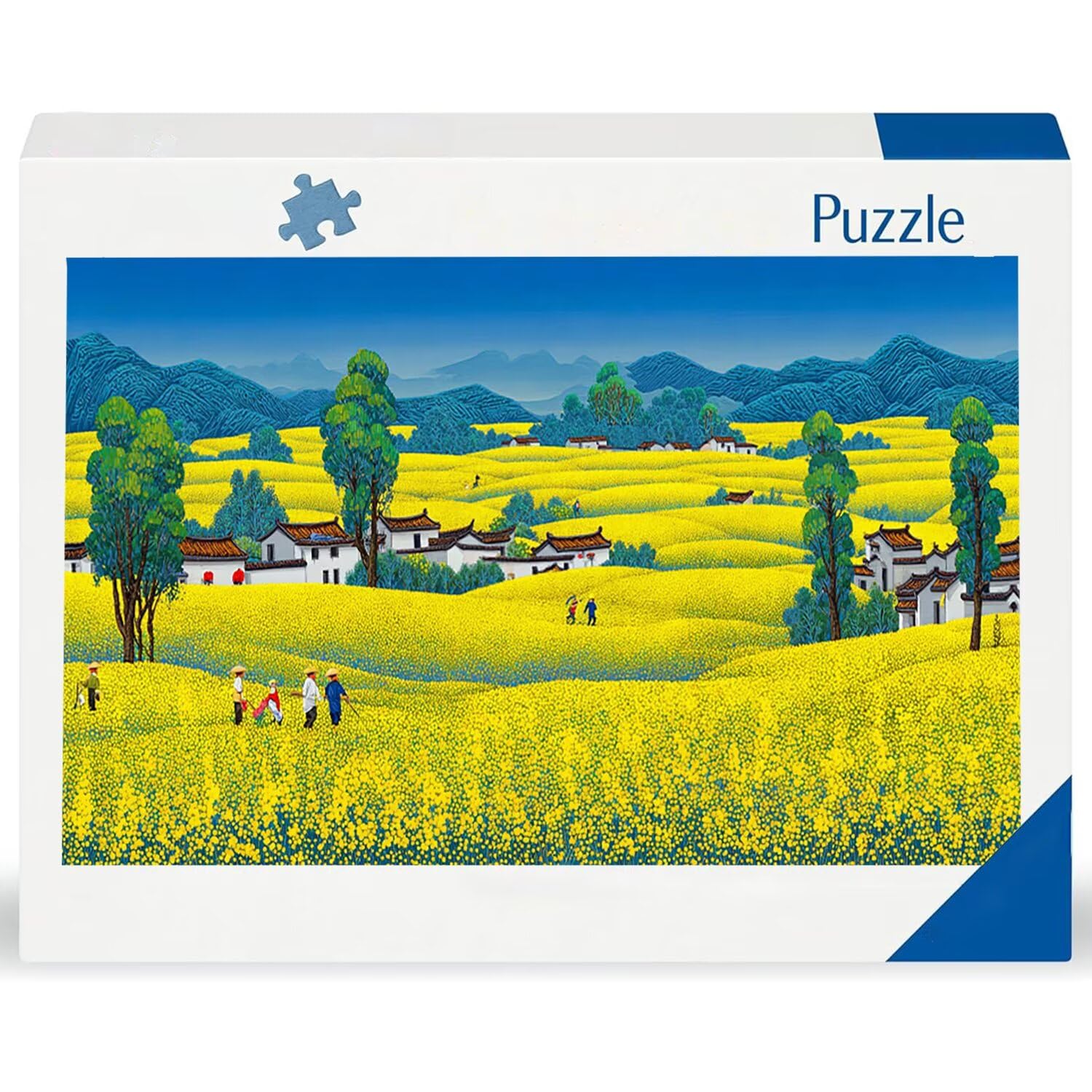Krajobraz wioski - Puzzle 900 sztuk dla dorosłych - Puzzle DIY, kreatywna rozrywka, nowoczesna sztuka, klasyczne puzzle dla dorosłych i młodzieży w wieku 12 lat, pomysł na prezent dla mężczyzn i