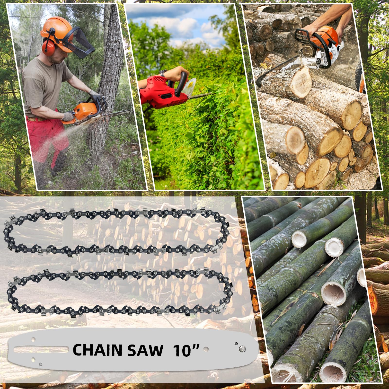 Amazon.com: JINFFR 10 Inch Chainsaw Guide Bar and Chain
