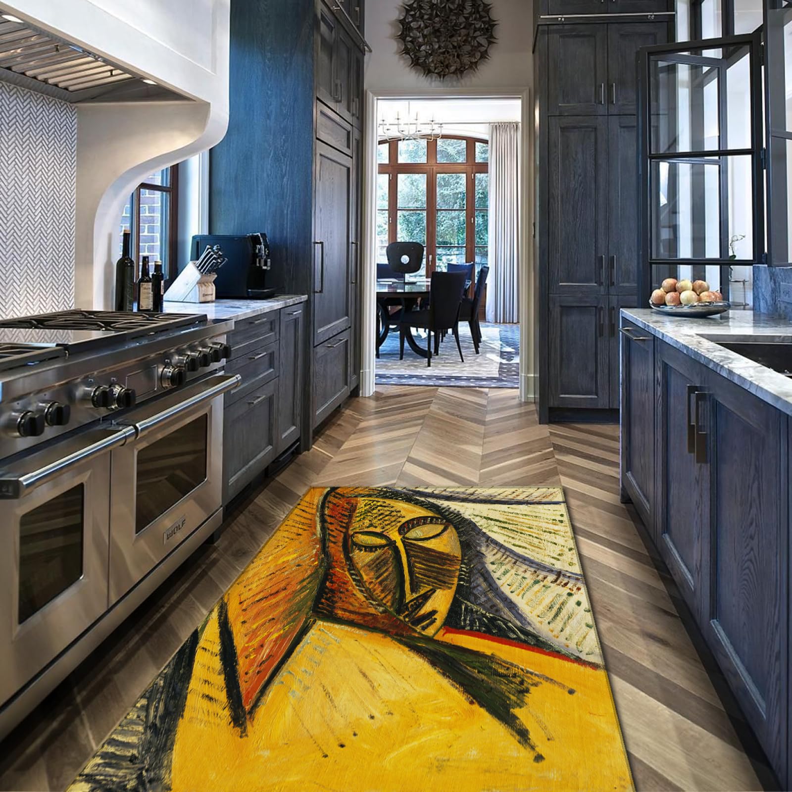 Bauernhaus Bereich Teppich Frau Muster Teppich Picasso Malerei Kunst Teppiche für Wohnzimmer Schlafzimmer Küche Fußmatten Throw Teppiche 60 x 100 cm