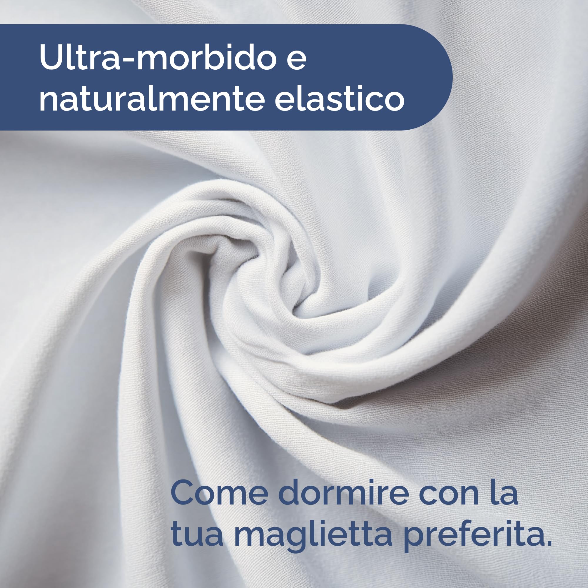 Lenzuolo con angoli 180x200 cm – Lenzuolo in jersey elasticizzato 100% cotone, certificato Oeko-TEX, premium, morbido, coprimaterasso in jersey per materassi a molle fino a 30 cm – Bianco