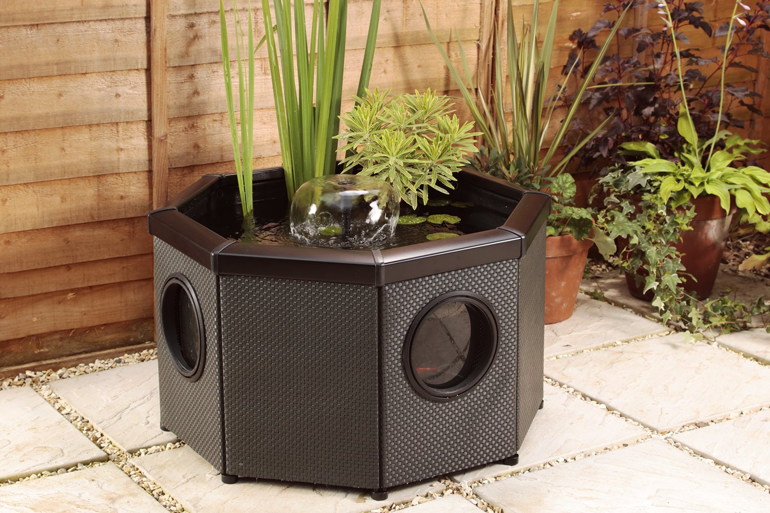Blagdon Affinity View Octagon Living Water Feature Teichbecken achteckig mit Sichtfenstern
