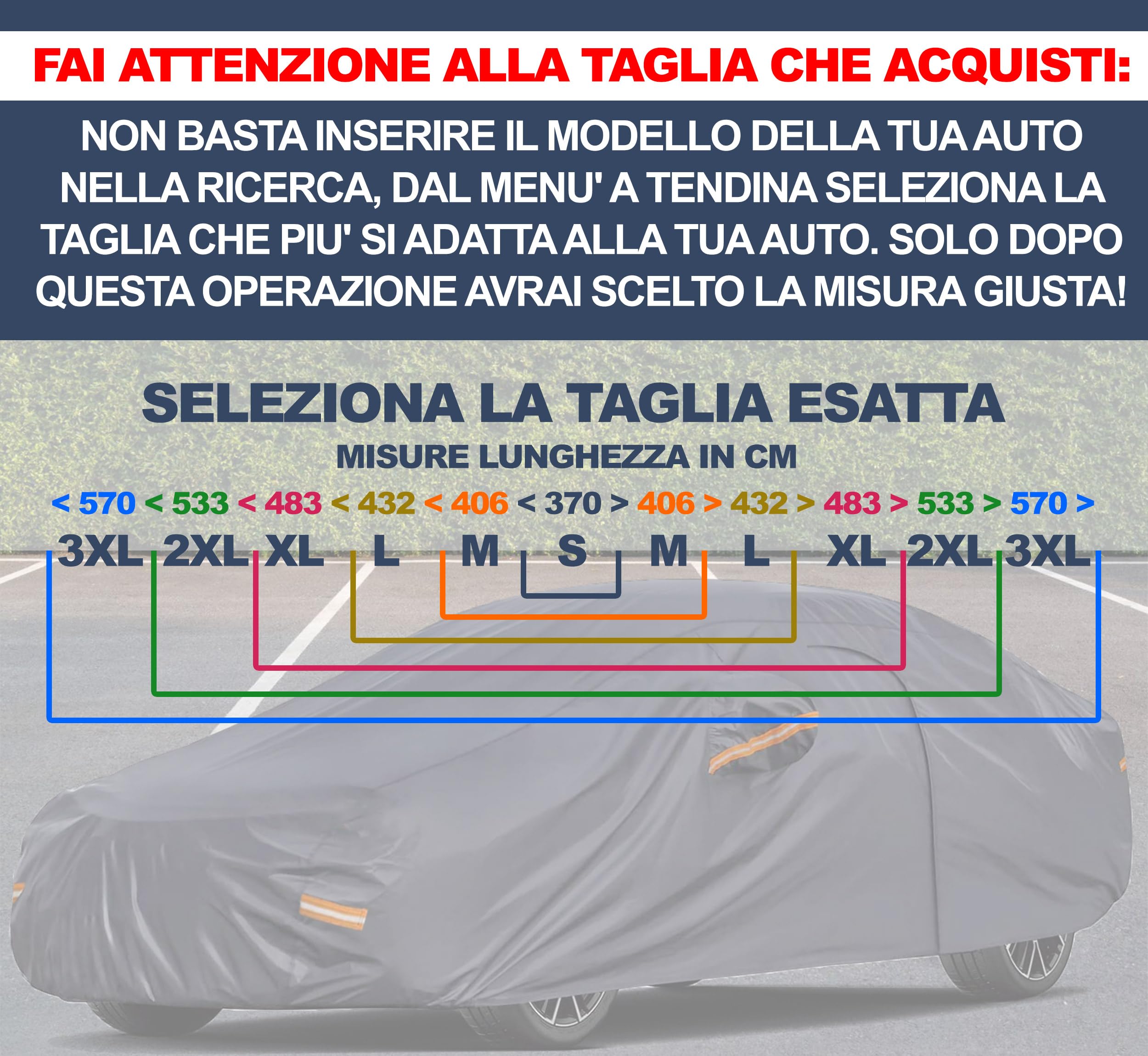 Cubre Coche Exterior Funda Impermeable Para Coche Lupex Talla