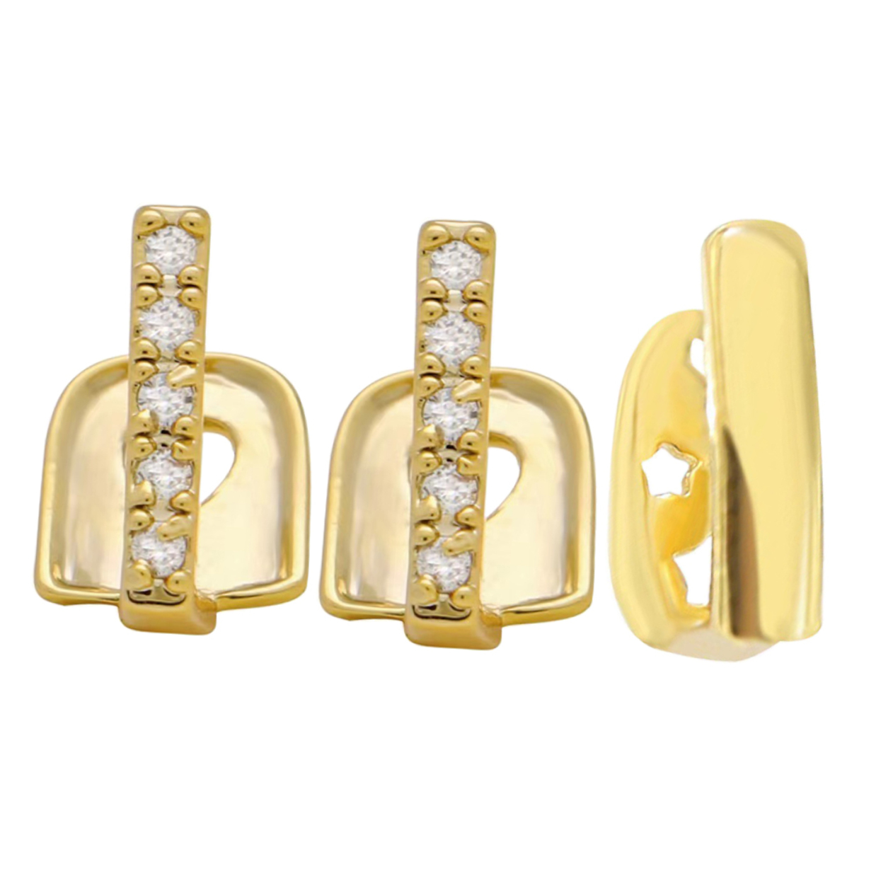 Set 3 Piezas Grill Dientes Hip Hop Dorado miniatura 7