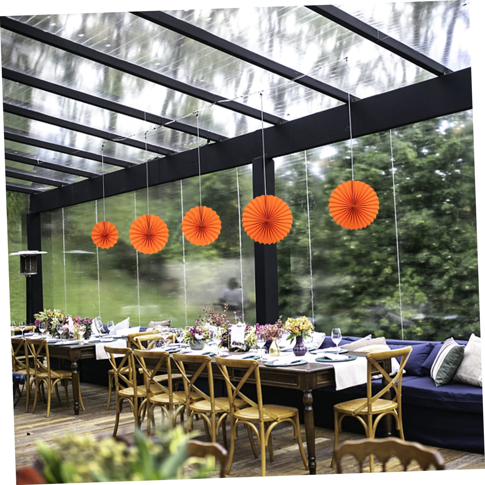 Alipis 3 Sets Hochzeitsfächer Papier-faltfächer Party-papierfächer Blumendekorationen Für Partys 6 Stück X 3