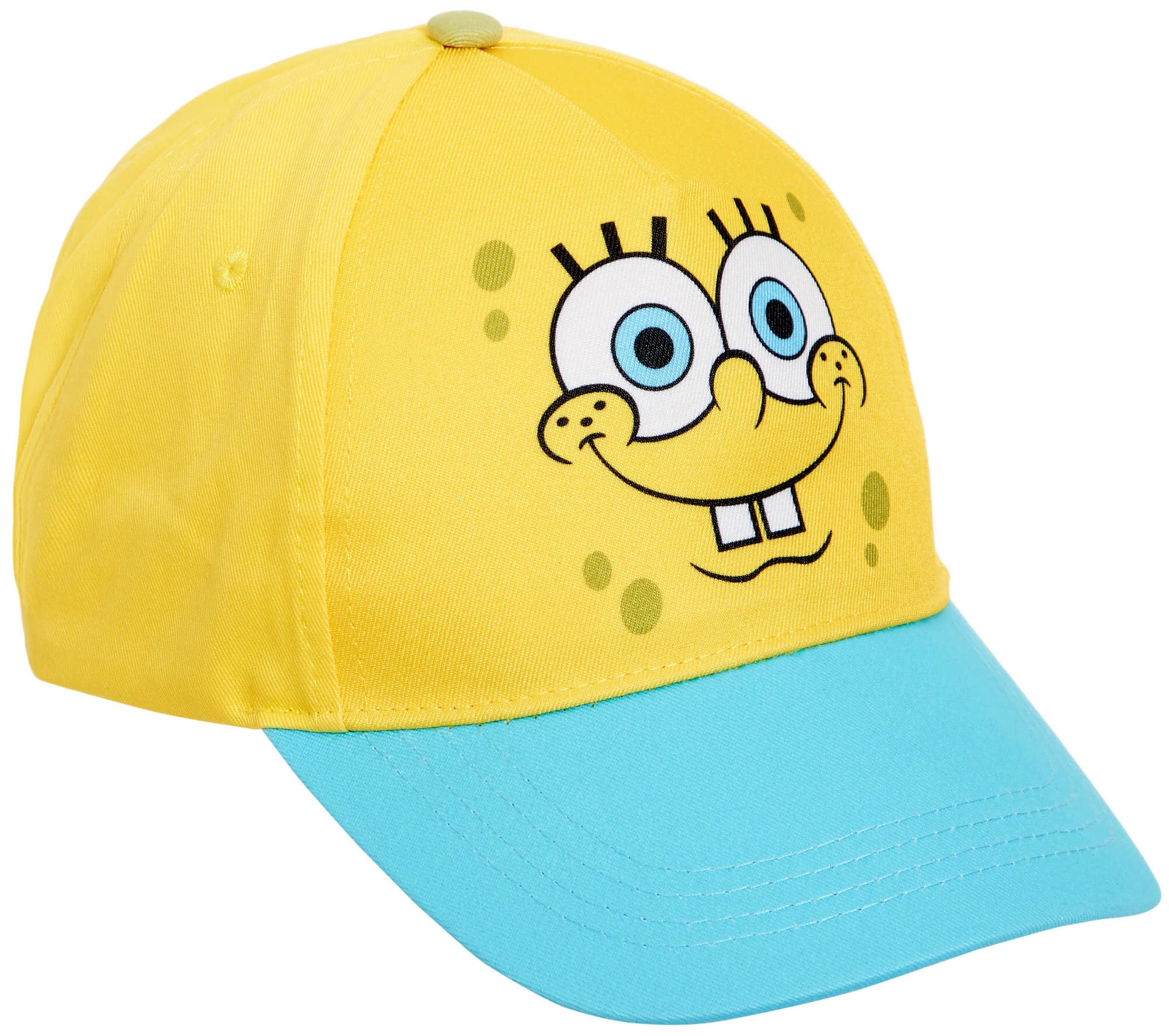 Spongebob Squarepants Unisex Kids Yellow Baseball Cap Kids Summer Peaked Sun Hat Adjustable